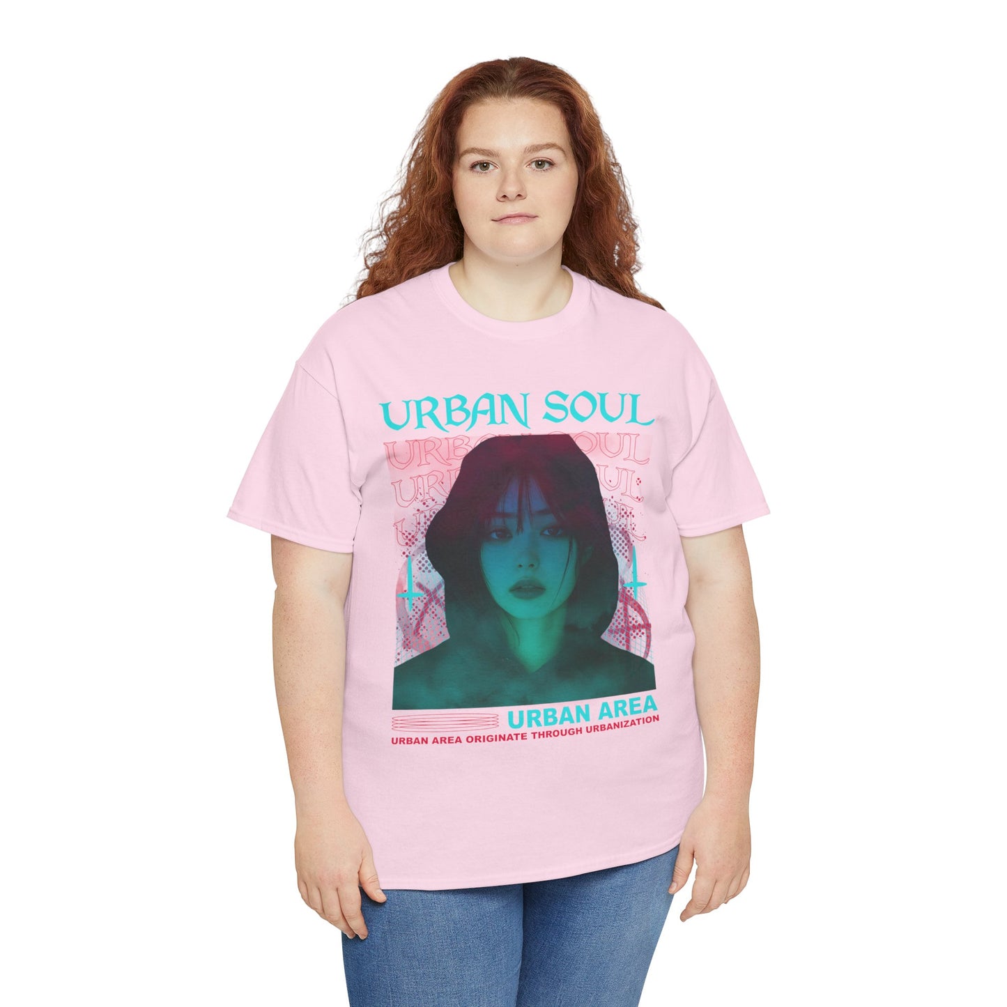 Urban Soul Graphic Tee — Vintage Vaporwave Portrait T-Shirt