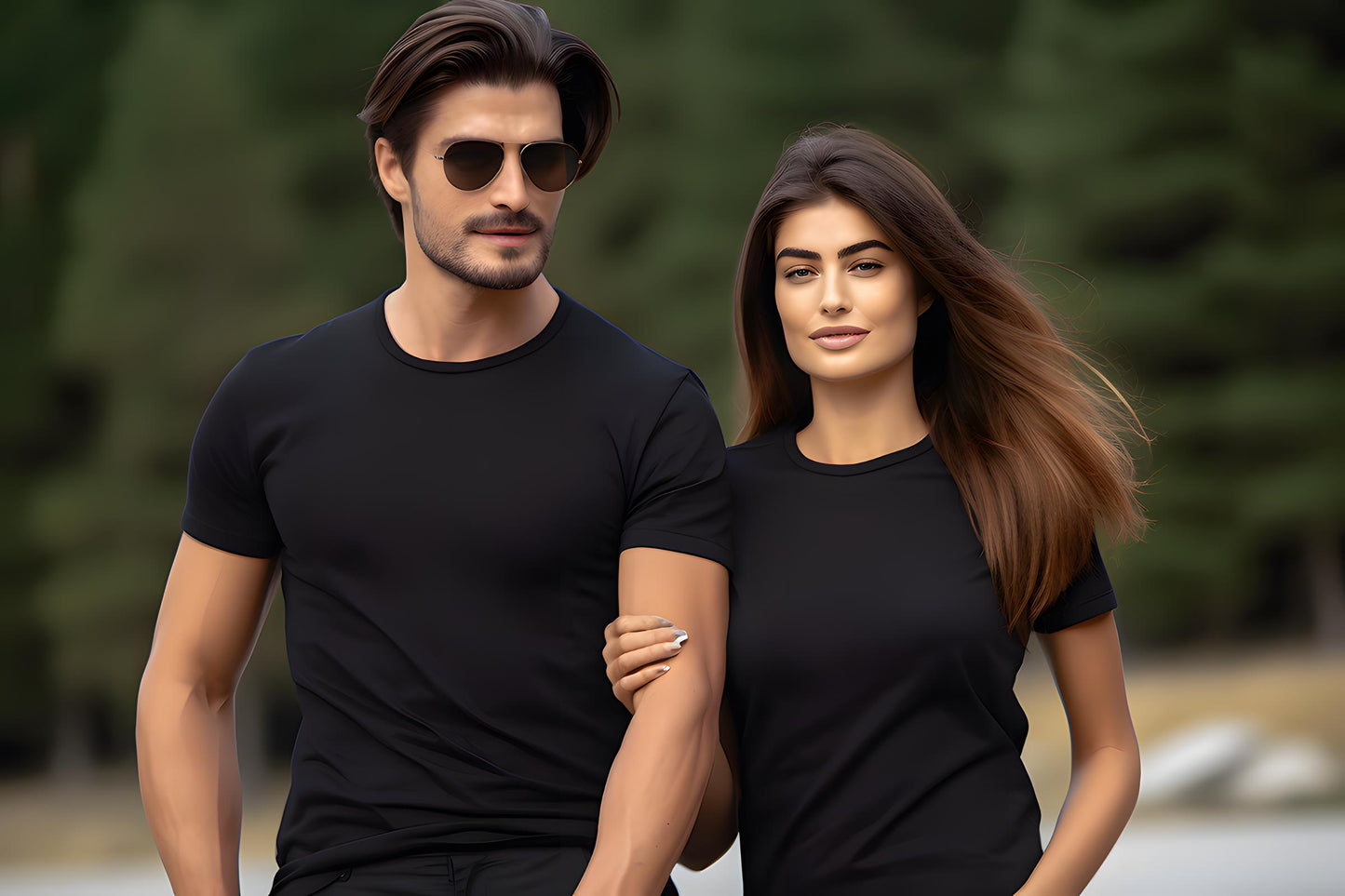 Comfort Colors C1717 Couple T-Shirt Mockup (Instant Download)