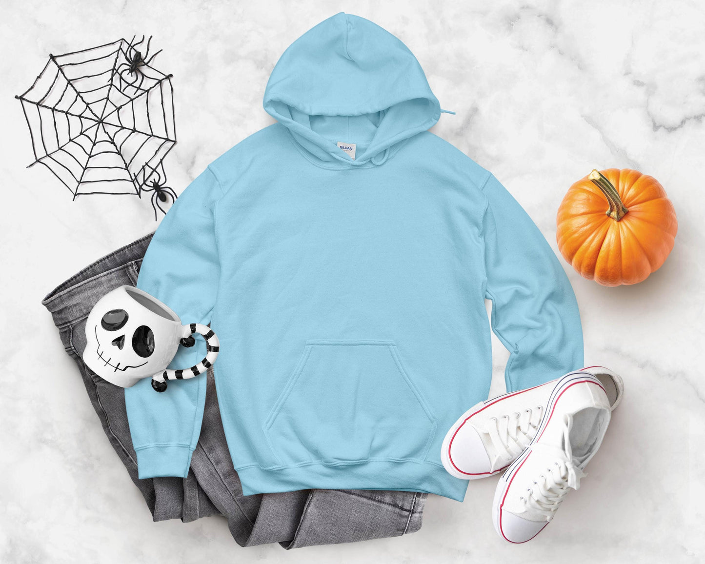 Halloween Hoodie Mockup Bundle, Cozy Fall Designs, Gildan 18500 Mockup, Digital Download, Autumn Apparel