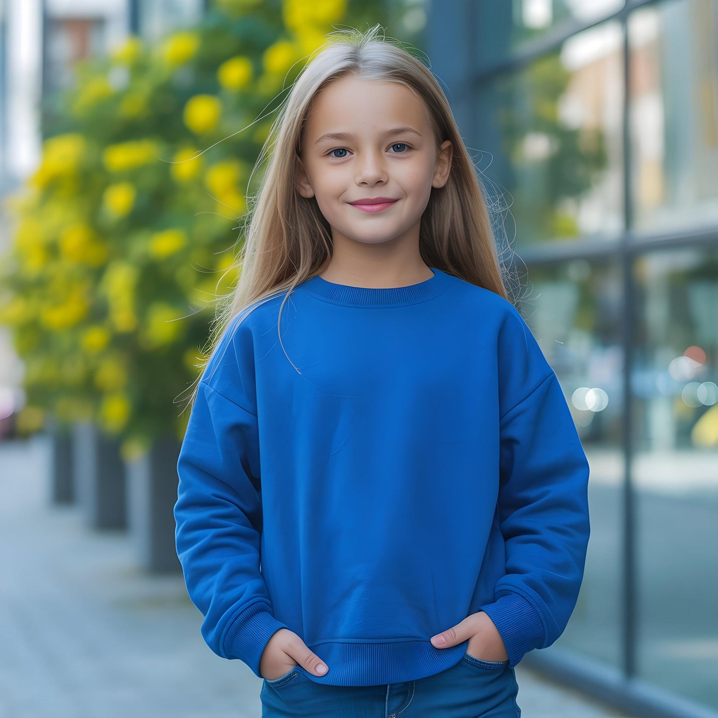 Felpa Gildan 18000B per bambini, modello: Boho neutro (download digitale)