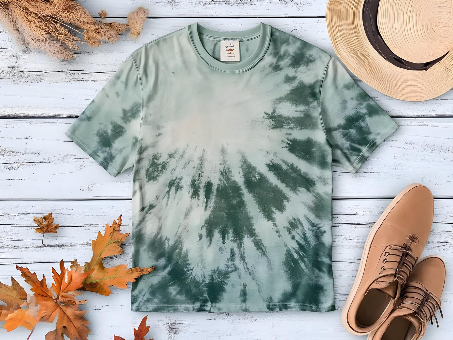 Mockup di camicia Comfort Colors 1745 Smoke: Trendy Flat Lay (download digitale)