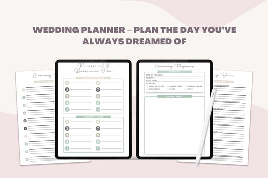 Wedding Planner stampabile / Organizzatore per la sposa / Tracker del budget e lista di controllo / Raccoglitore per la pianificazione del matrimonio