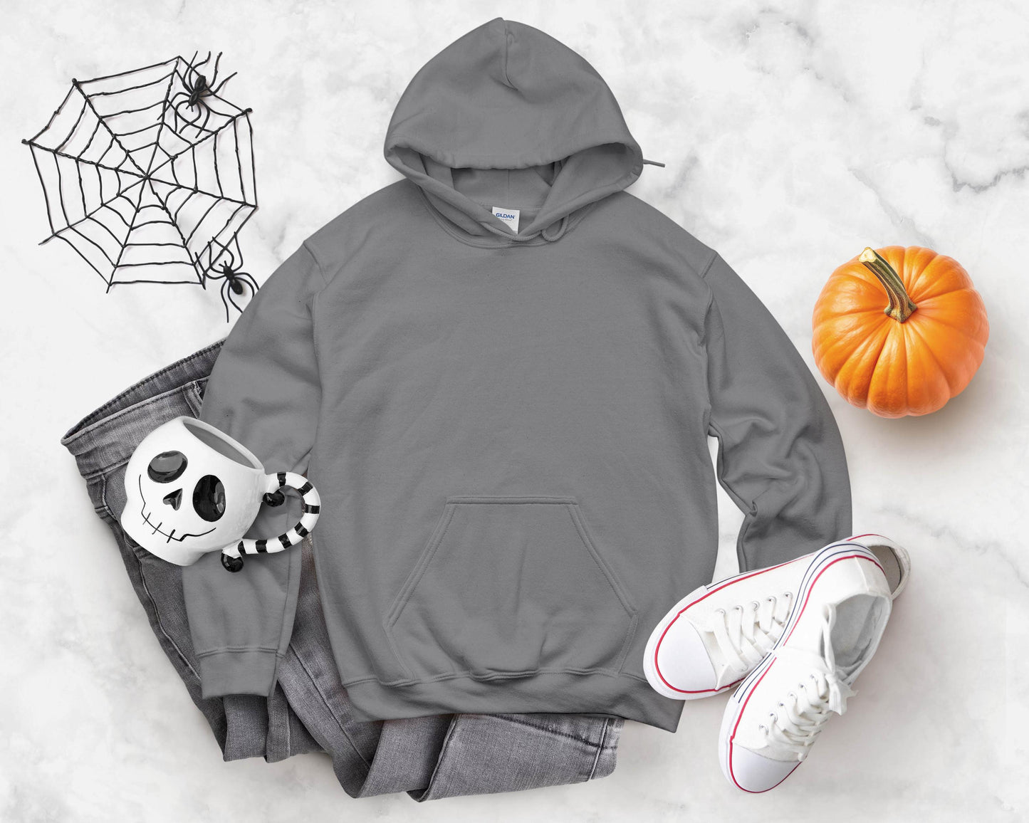 Halloween Hoodie Mockup Bundle, Cozy Fall Designs, Gildan 18500 Mockup, Digital Download, Autumn Apparel