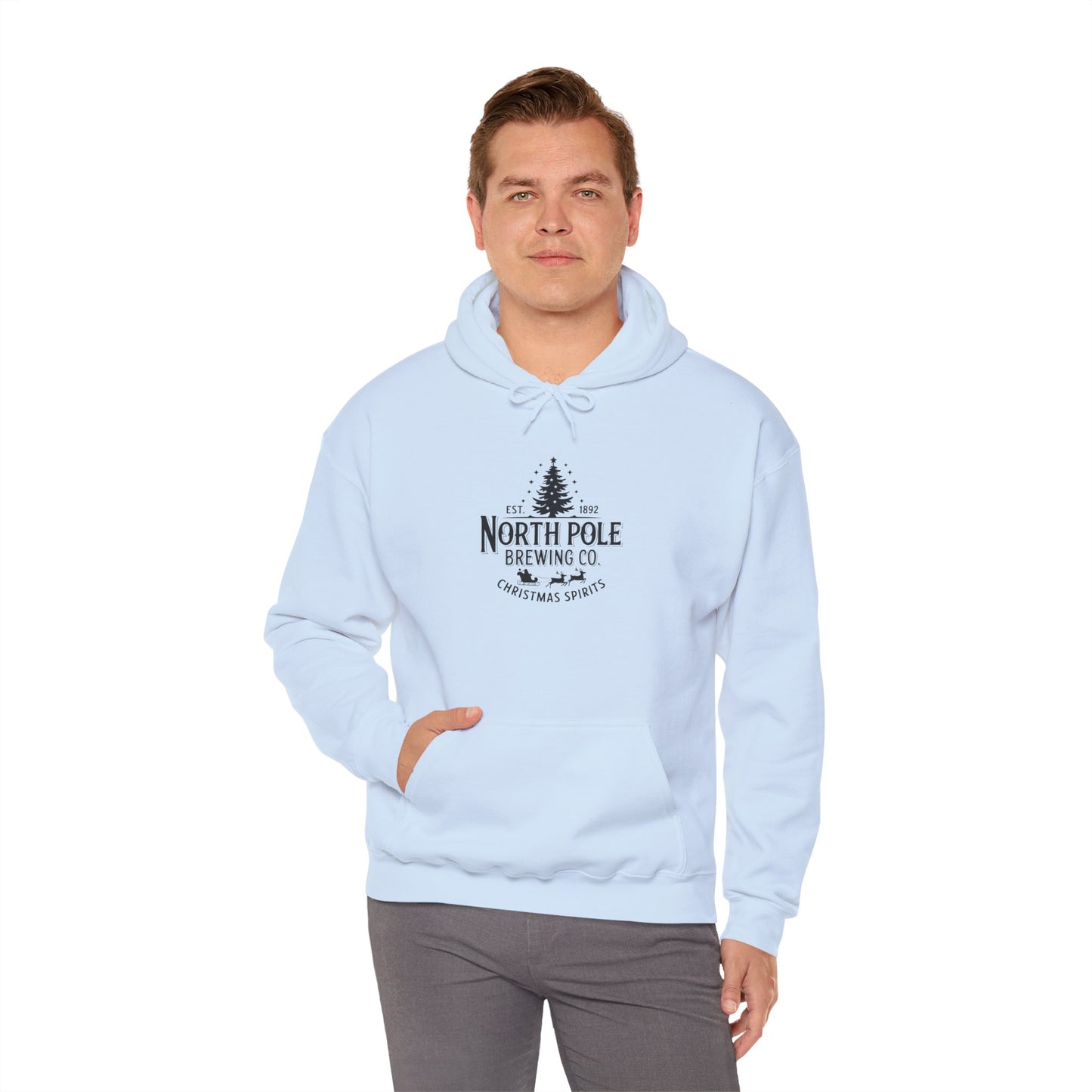 North Pole Brewing Co. Hoodie — Christmas Spirits Holiday Pullover