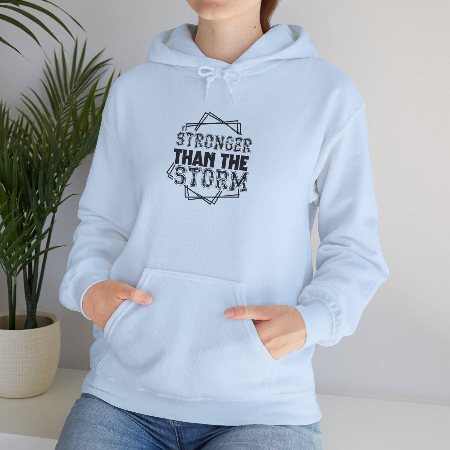 Stronger Than The Storm Hoodie – Inspirational Motivational Pullover