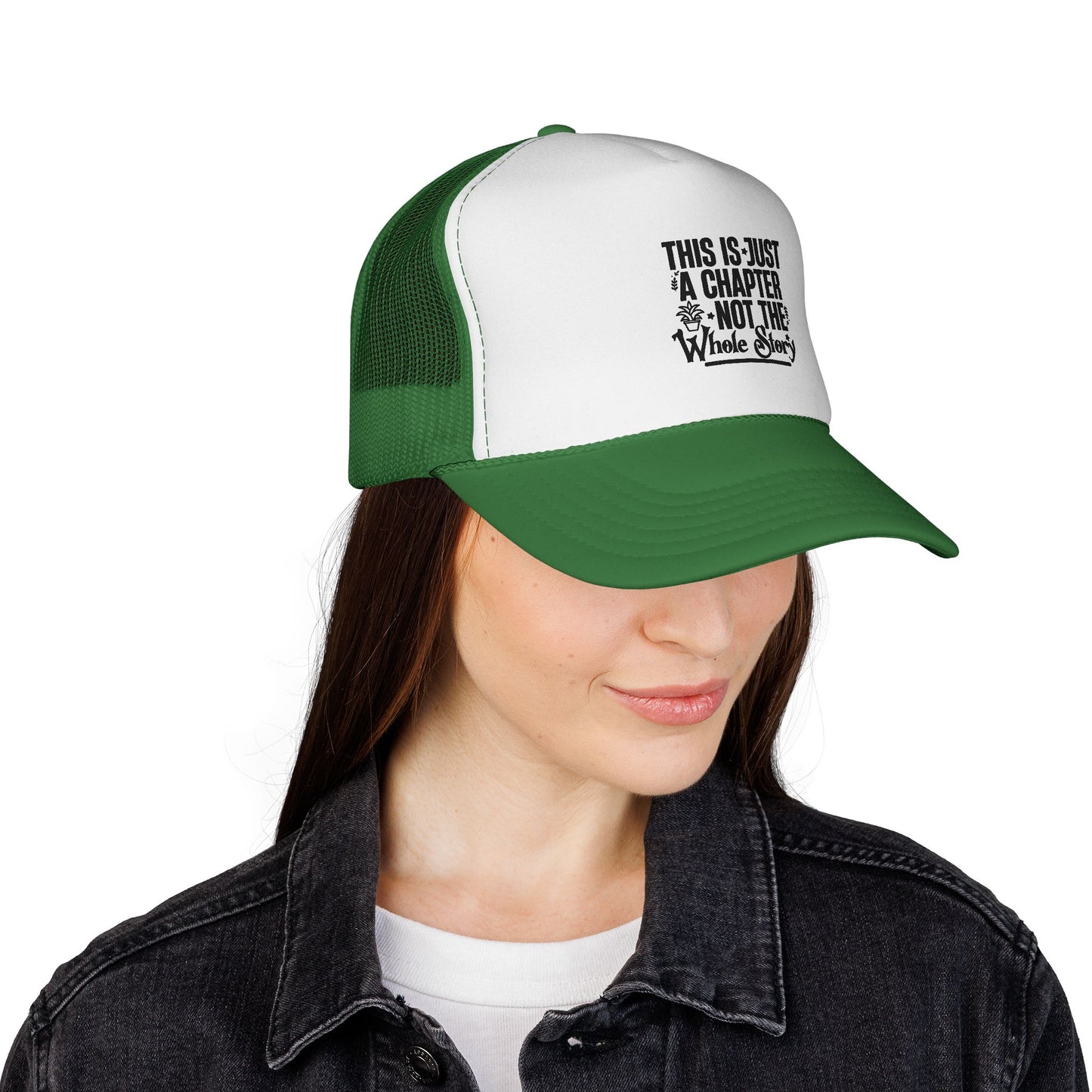 Trucker Cap — "This Is Just a Chapter, Not the Whole Story" Inspirational Mesh Hat
