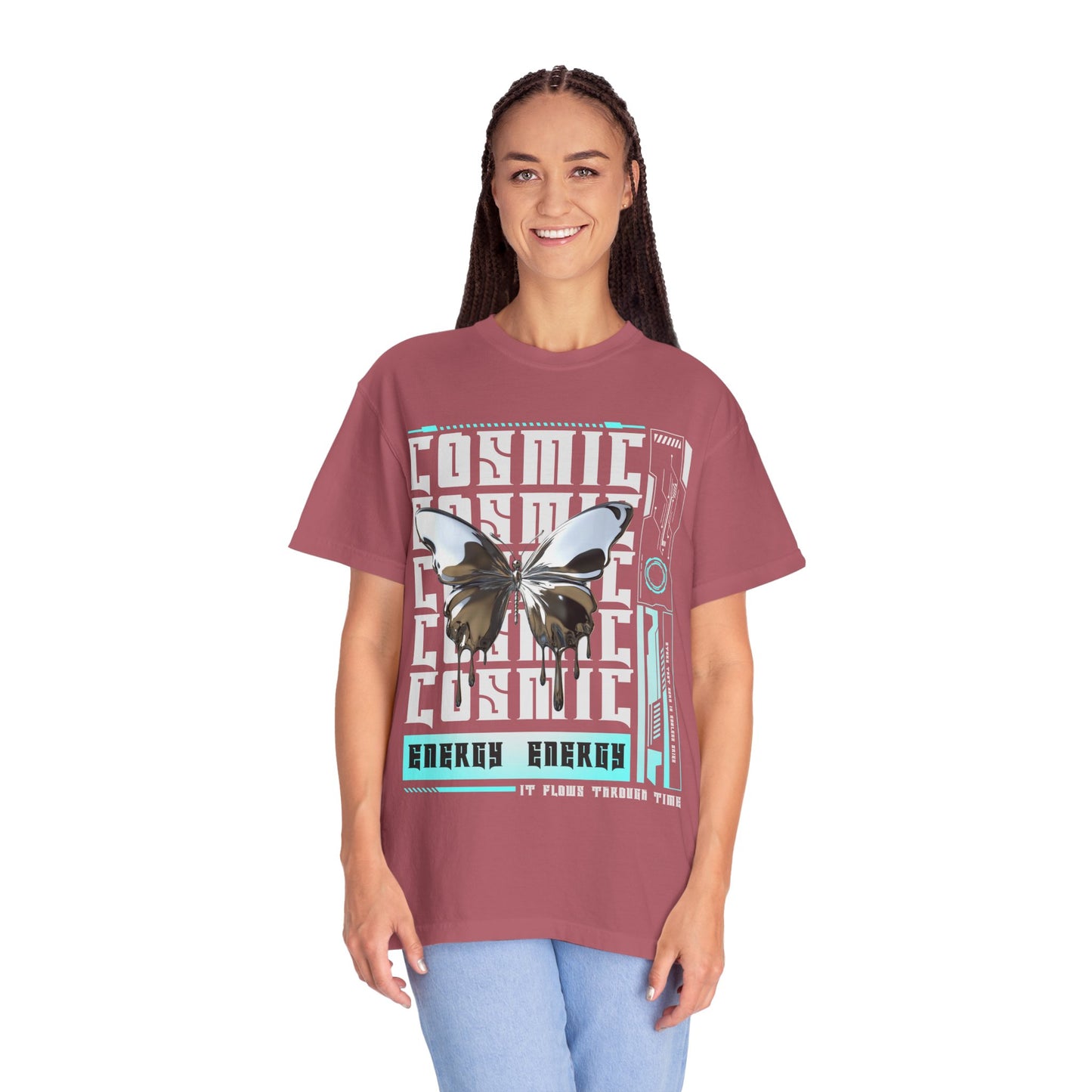 Butterfly Energy Graphic T-Shirt — Cosmic Drip Streetwear Tee