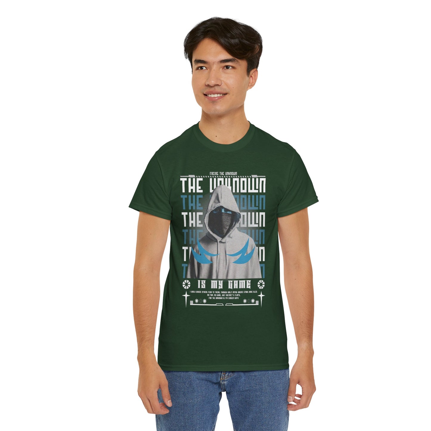 The Unknown Is My Home Hoodie Tee — Dark Aesthetic Hooded Figure Graphic T‑Shirt