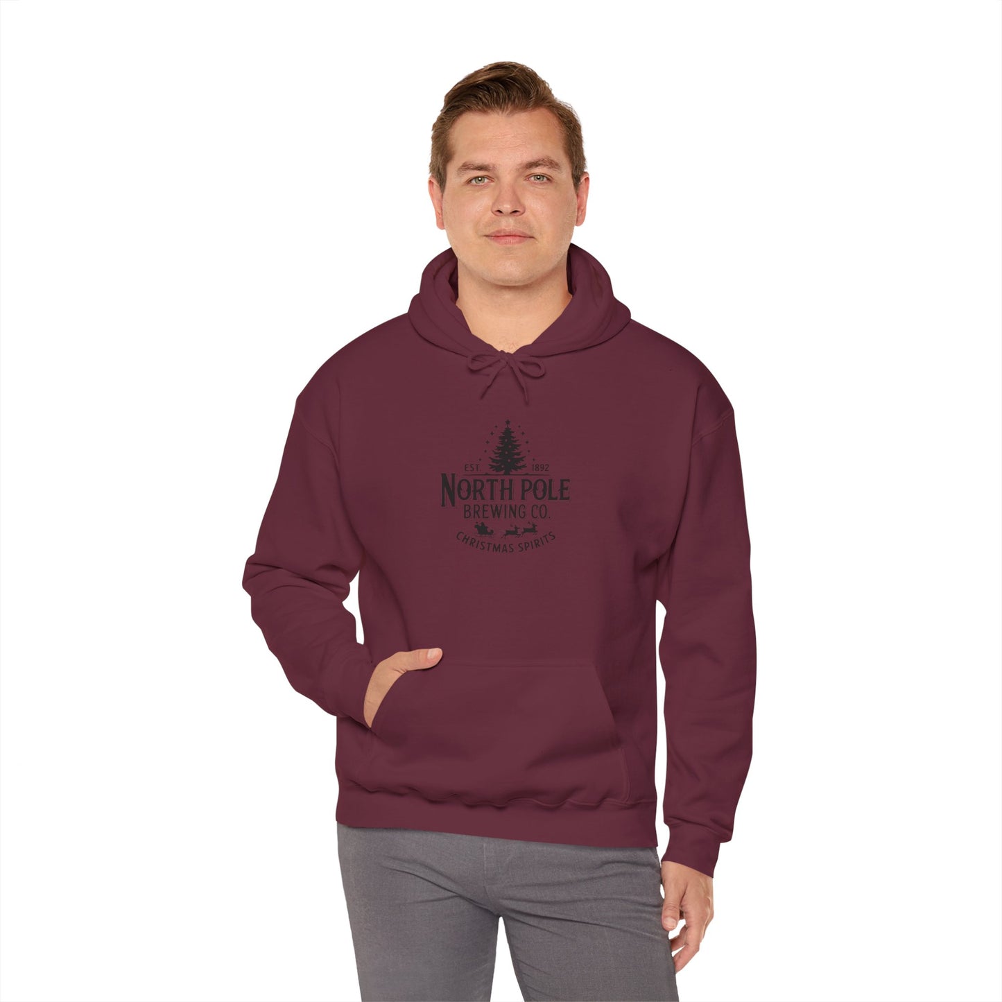 North Pole Brewing Co. Hoodie — Christmas Spirits Holiday Pullover