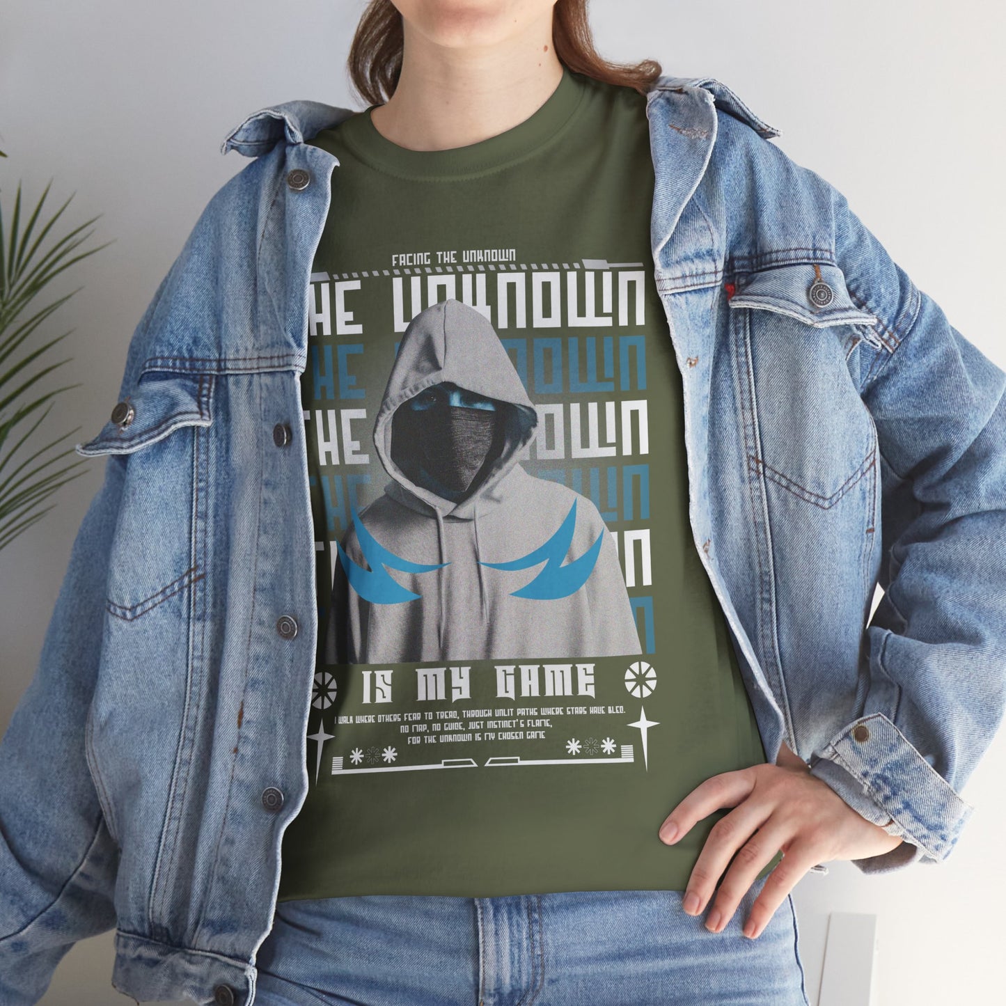 The Unknown Is My Home Hoodie Tee — Dark Aesthetic Hooded Figure Graphic T‑Shirt