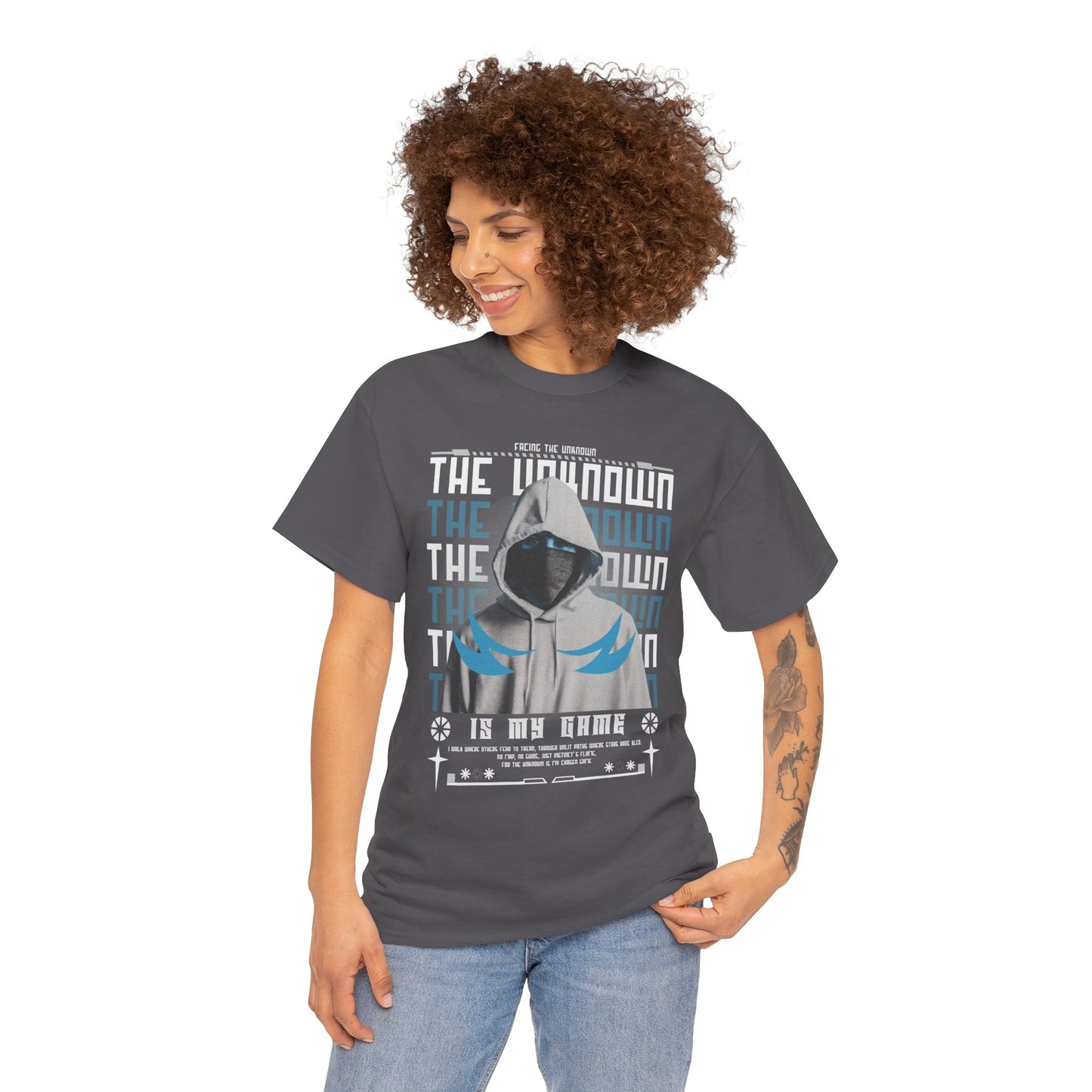 The Unknown Is My Home Hoodie Tee — Dark Aesthetic Hooded Figure Graphic T‑Shirt