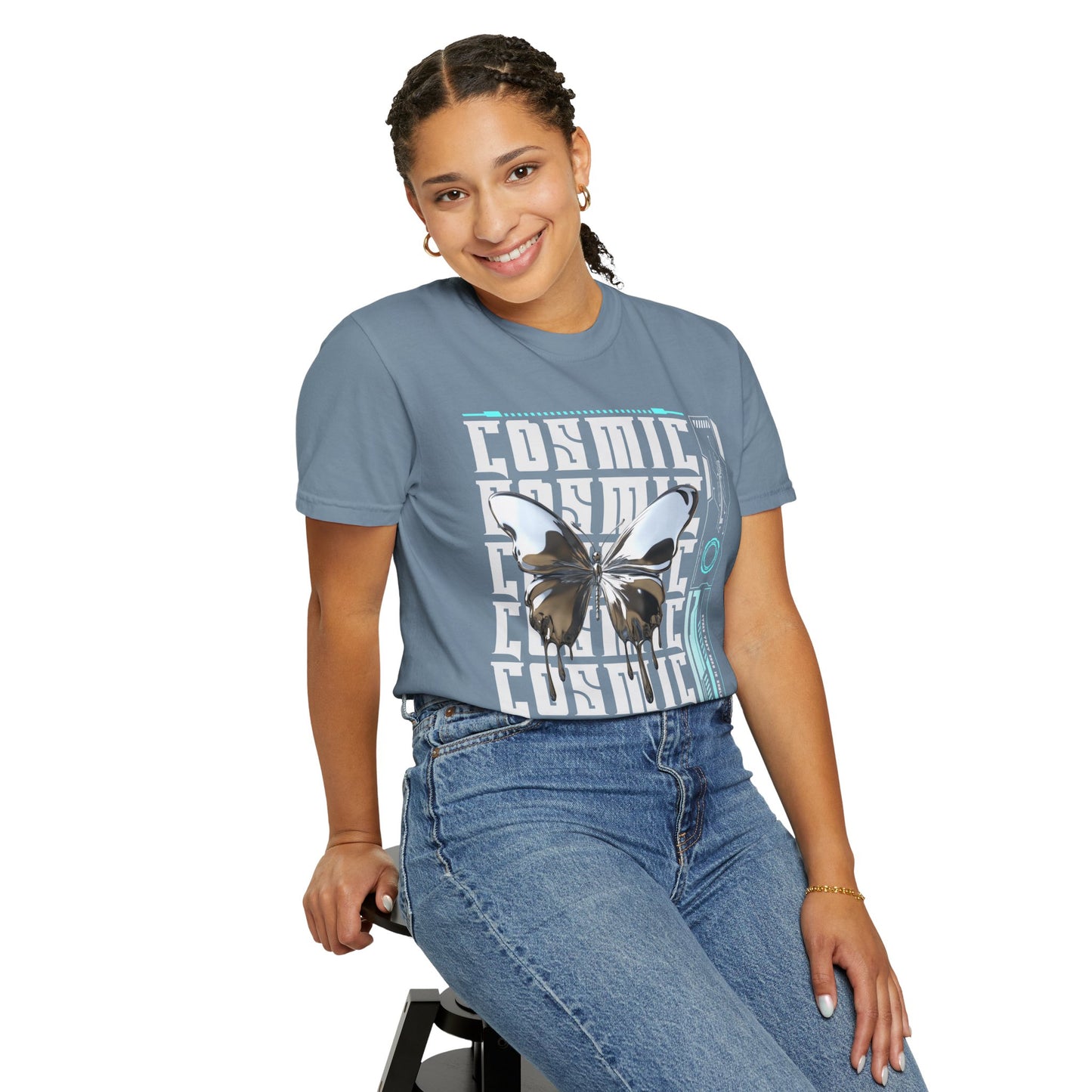 Butterfly Energy Graphic T-Shirt — Cosmic Drip Streetwear Tee