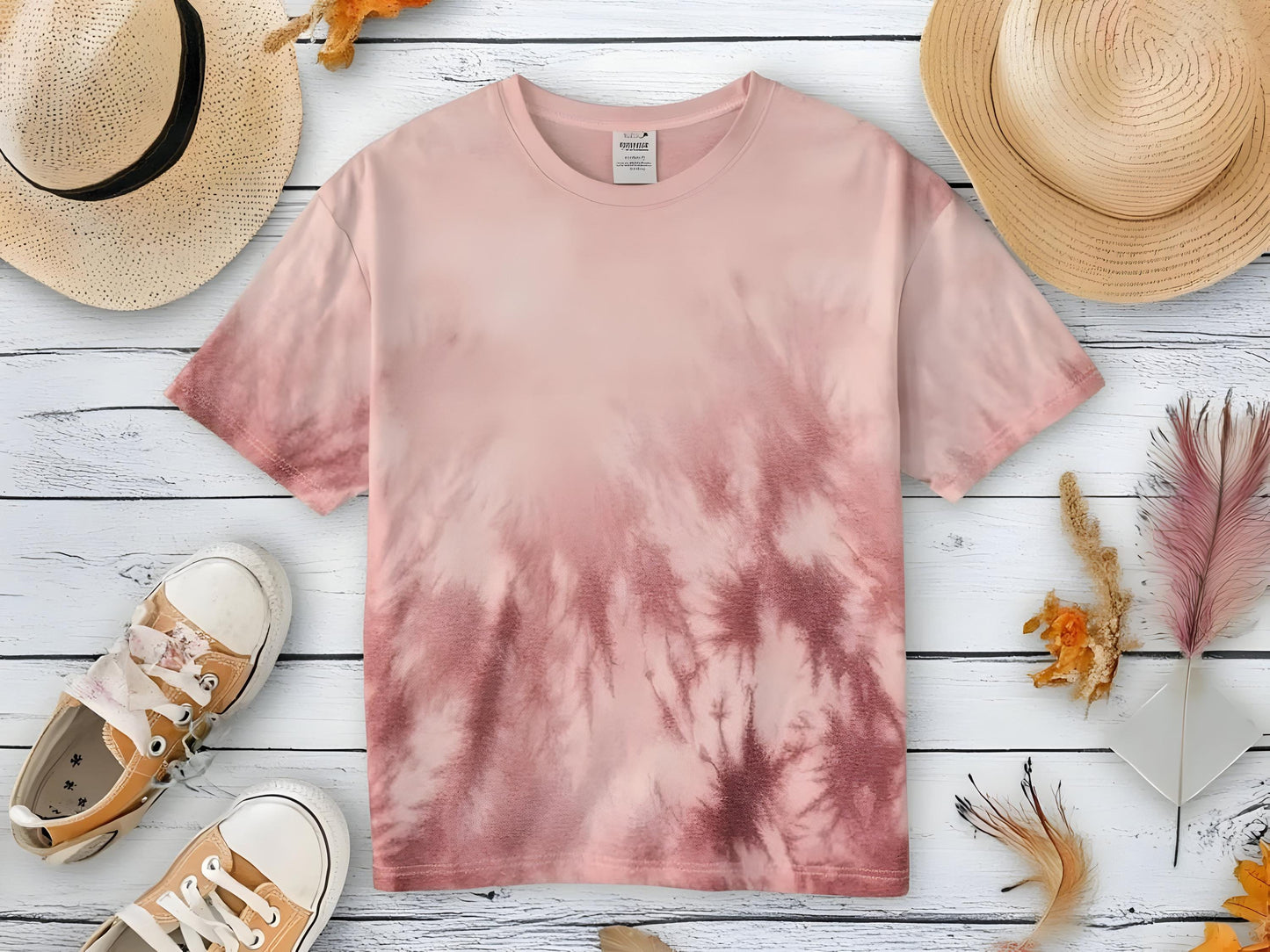 Mockup di camicia Comfort Colors 1745 Smoke: Trendy Flat Lay (download digitale)