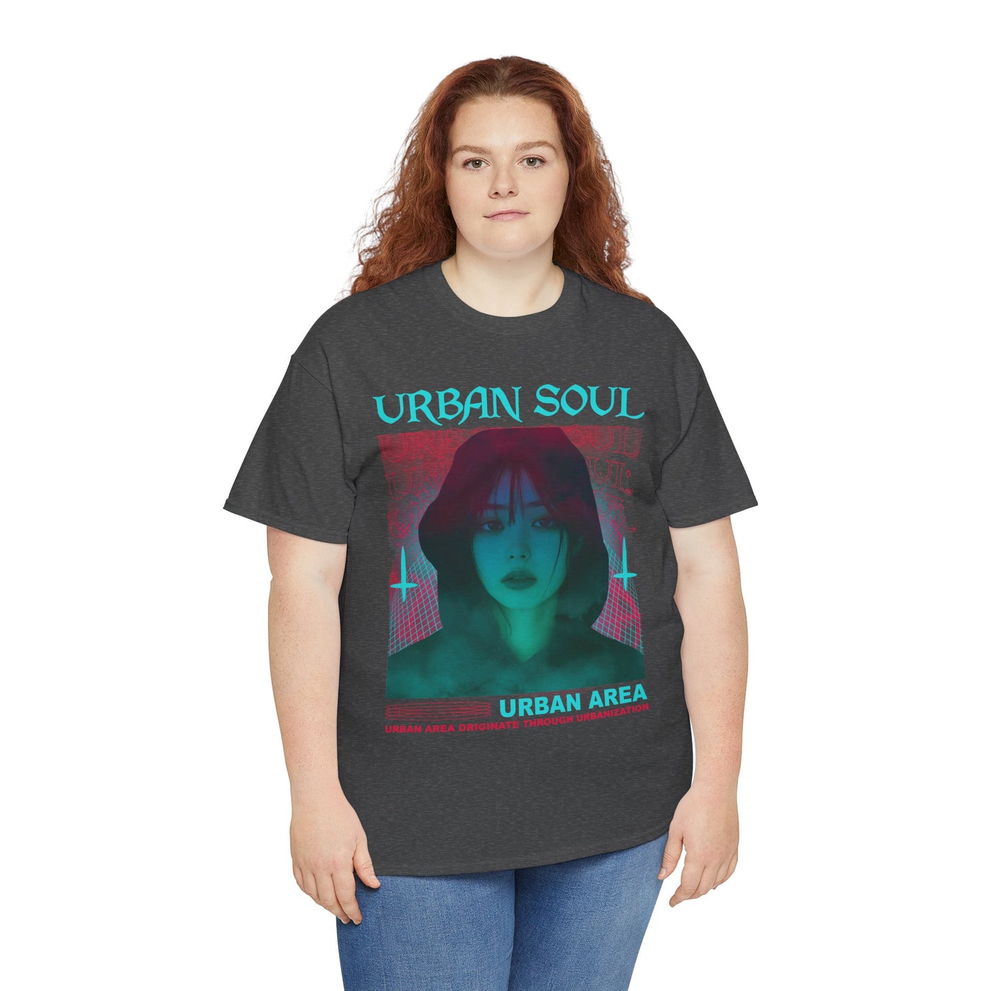 Urban Soul Graphic Tee — Vintage Vaporwave Portrait T-Shirt