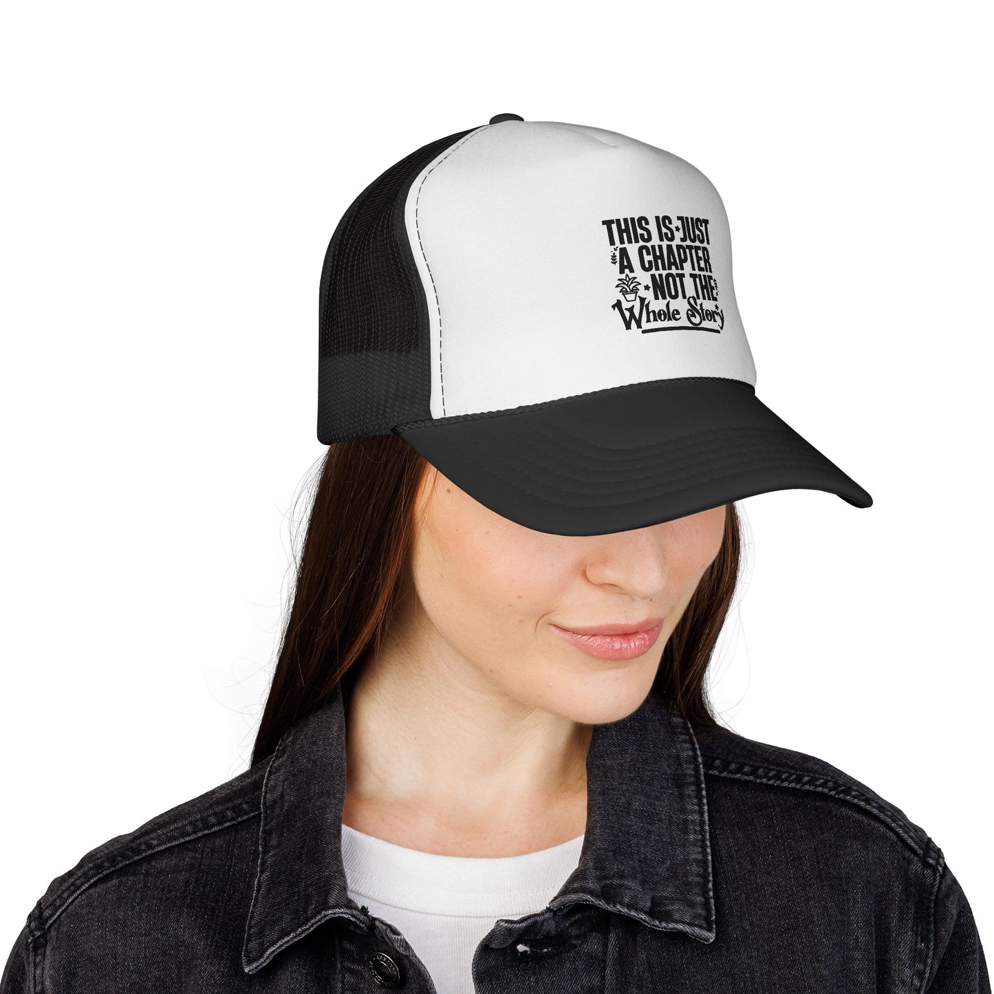 Trucker Cap — "This Is Just a Chapter, Not the Whole Story" Inspirational Mesh Hat
