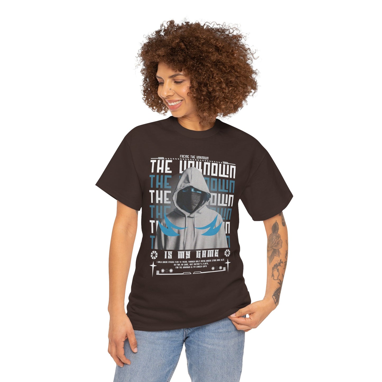 The Unknown Is My Home Hoodie Tee — Dark Aesthetic Hooded Figure Graphic T‑Shirt