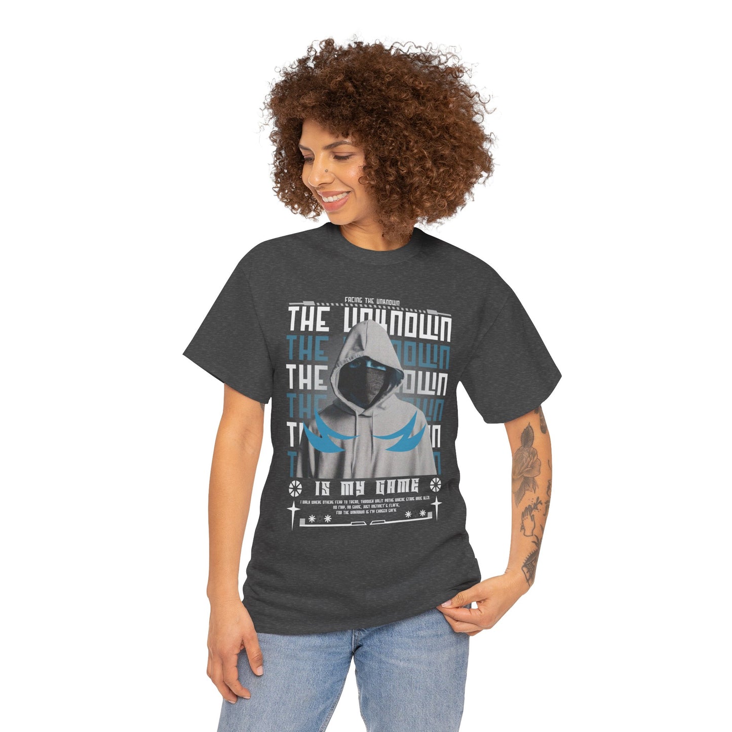 The Unknown Is My Home Hoodie Tee — Dark Aesthetic Hooded Figure Graphic T‑Shirt