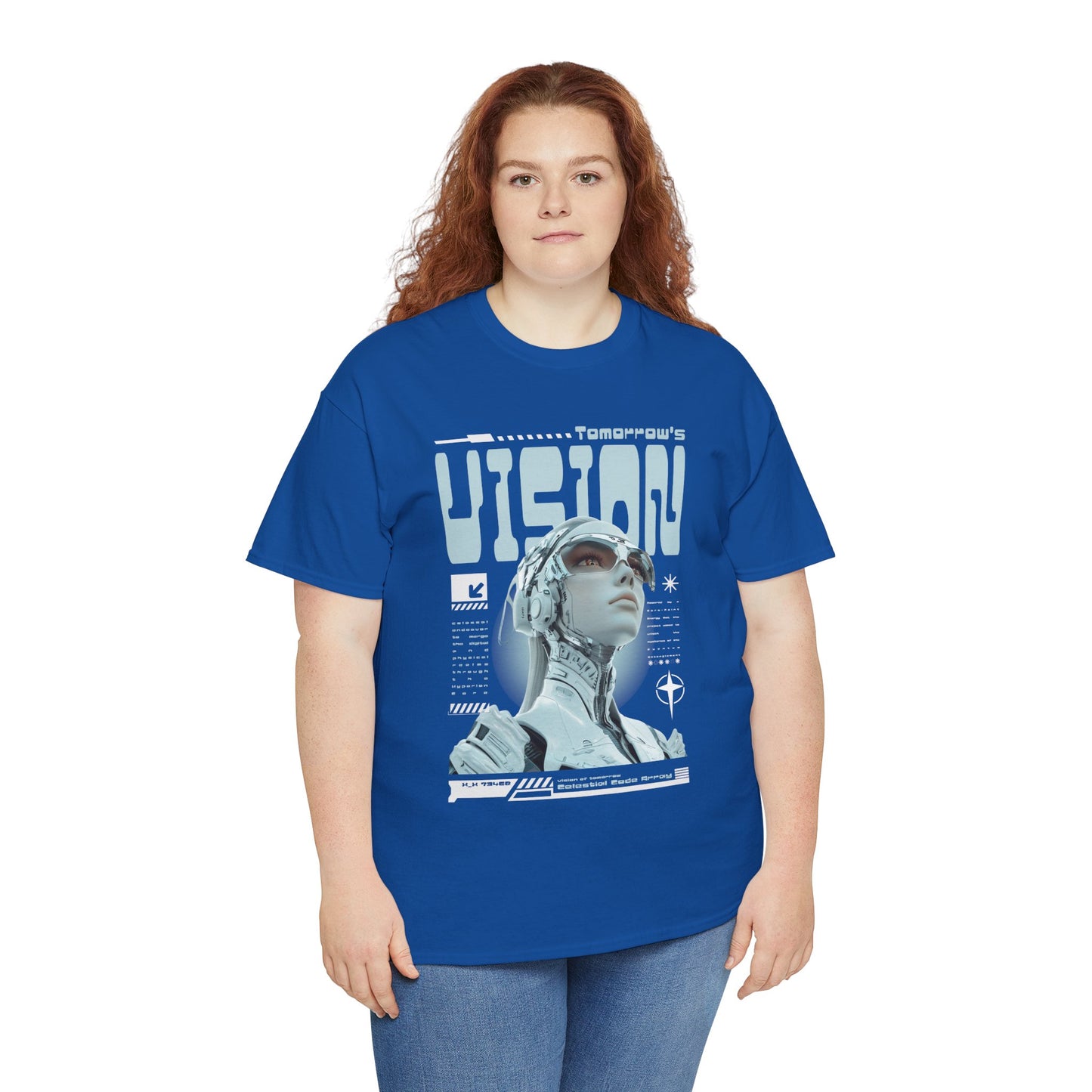 Futuristic Cyborg Portrait Tee – "VISION" Graphic T-Shirt