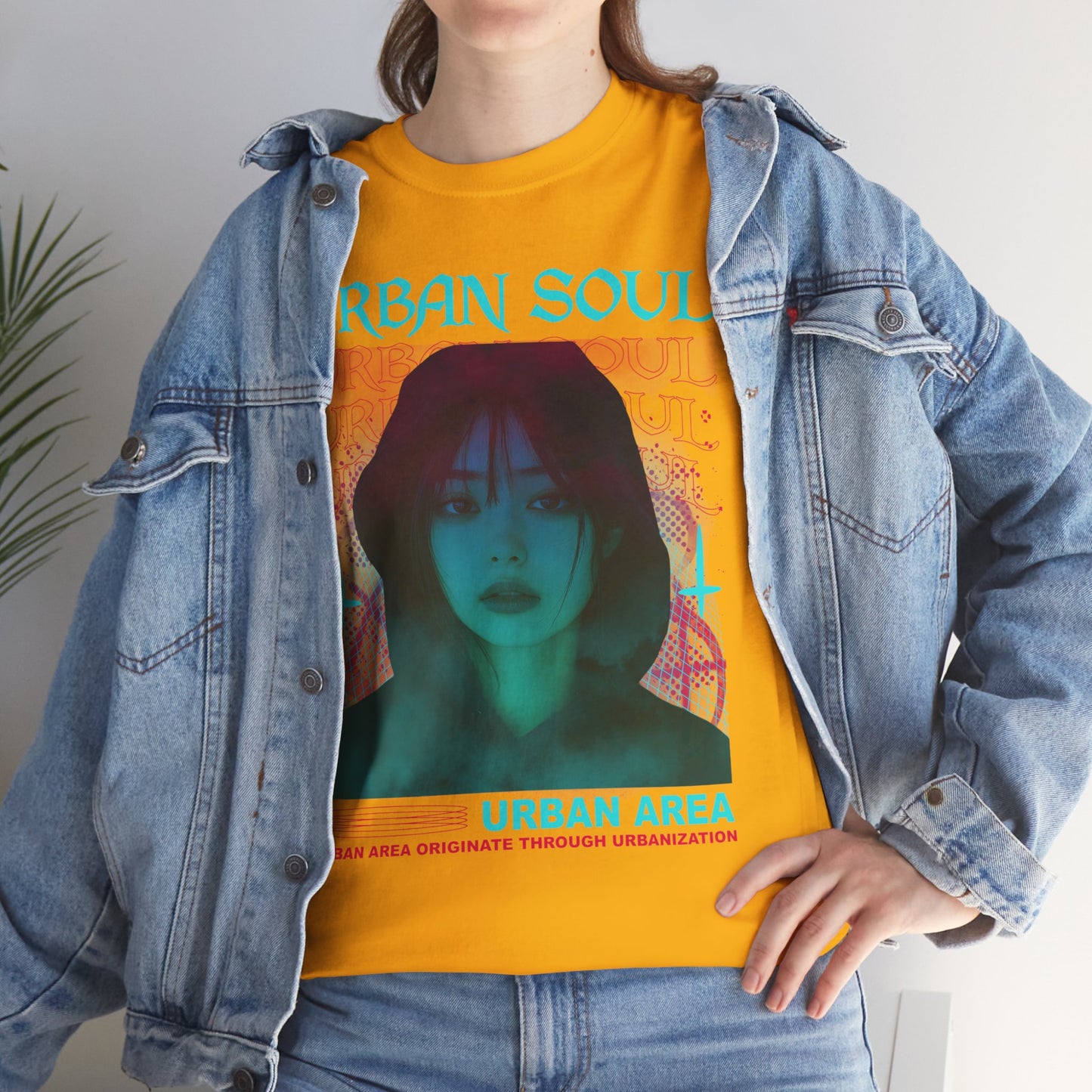 Urban Soul Graphic Tee — Vintage Vaporwave Portrait T-Shirt