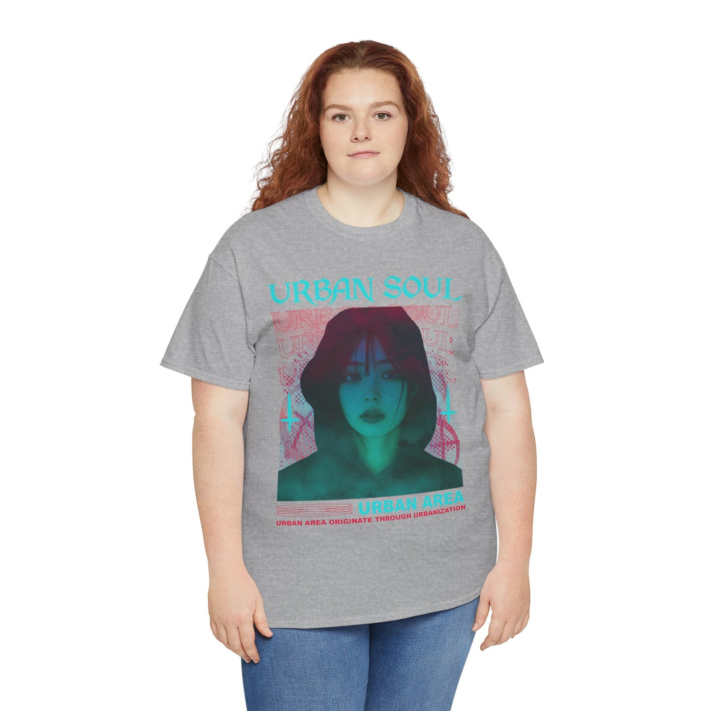 Urban Soul Graphic Tee — Vintage Vaporwave Portrait T-Shirt