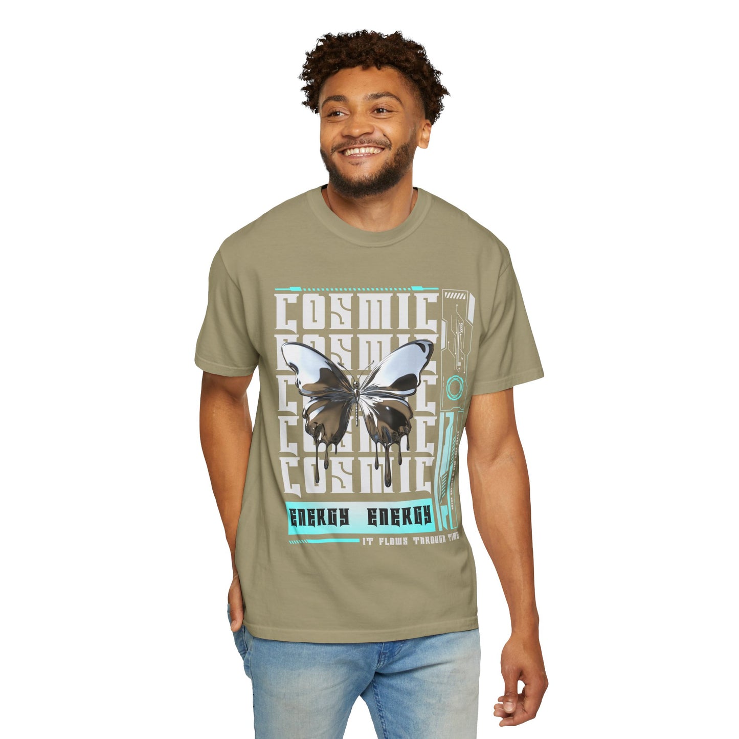 Butterfly Energy Graphic T-Shirt — Cosmic Drip Streetwear Tee
