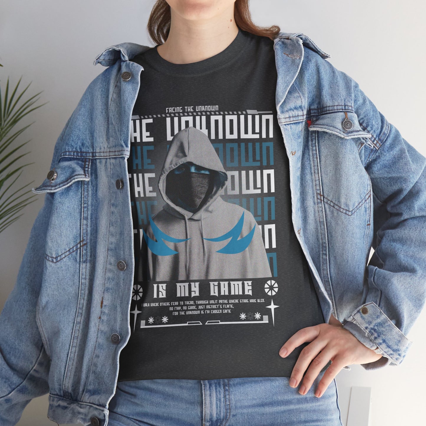 The Unknown Is My Home Hoodie Tee — Dark Aesthetic Hooded Figure Graphic T‑Shirt