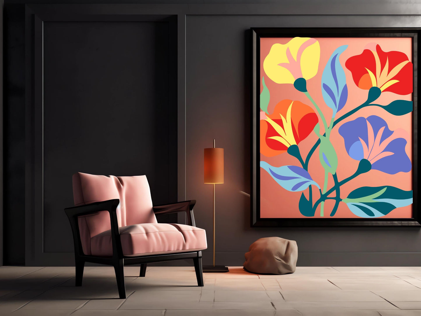 Stampa artistica astratta: arredamento minimalista boho per la casa (download digitale)