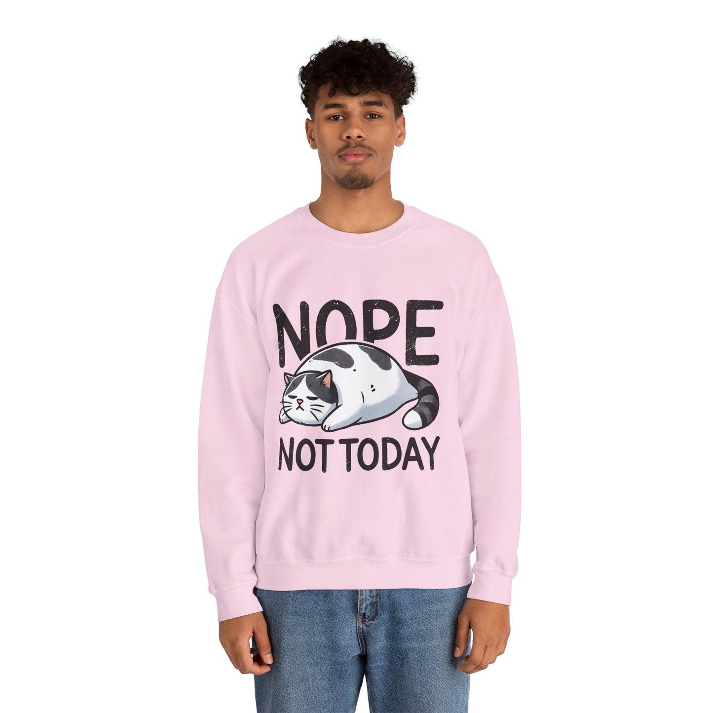 Cat 'Nope, Not Today' Crewneck Sweatshirt