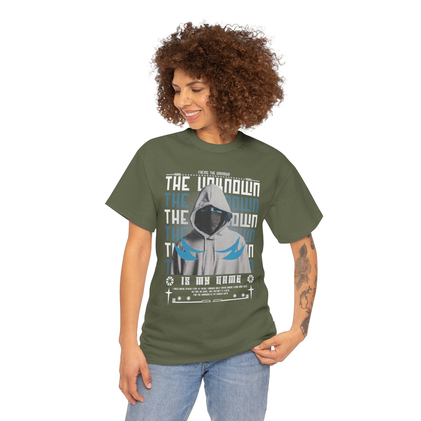 The Unknown Is My Home Hoodie Tee — Dark Aesthetic Hooded Figure Graphic T‑Shirt