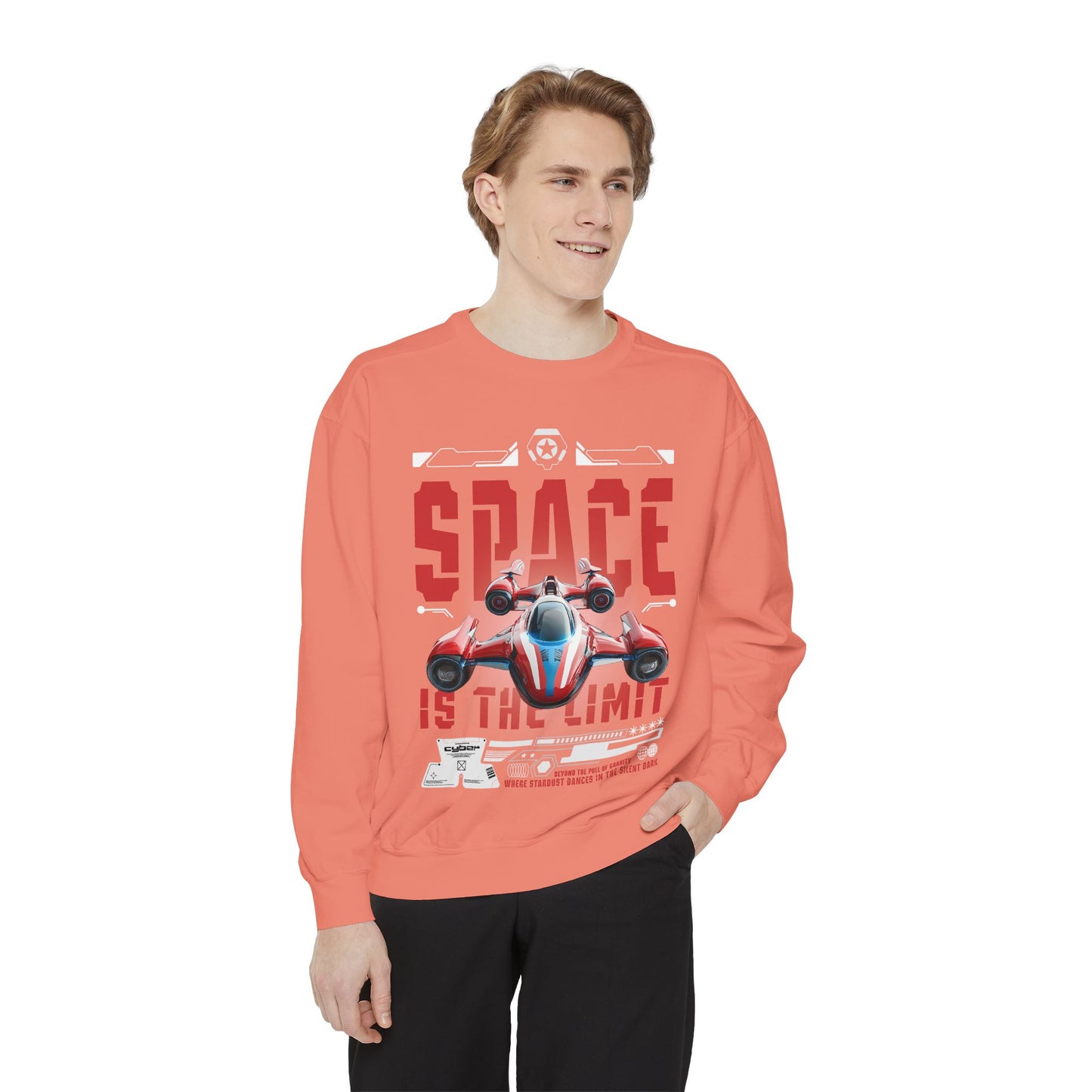 Space Is The Limit Sweatshirt - Retro Spacecraft Graphic Crewneck