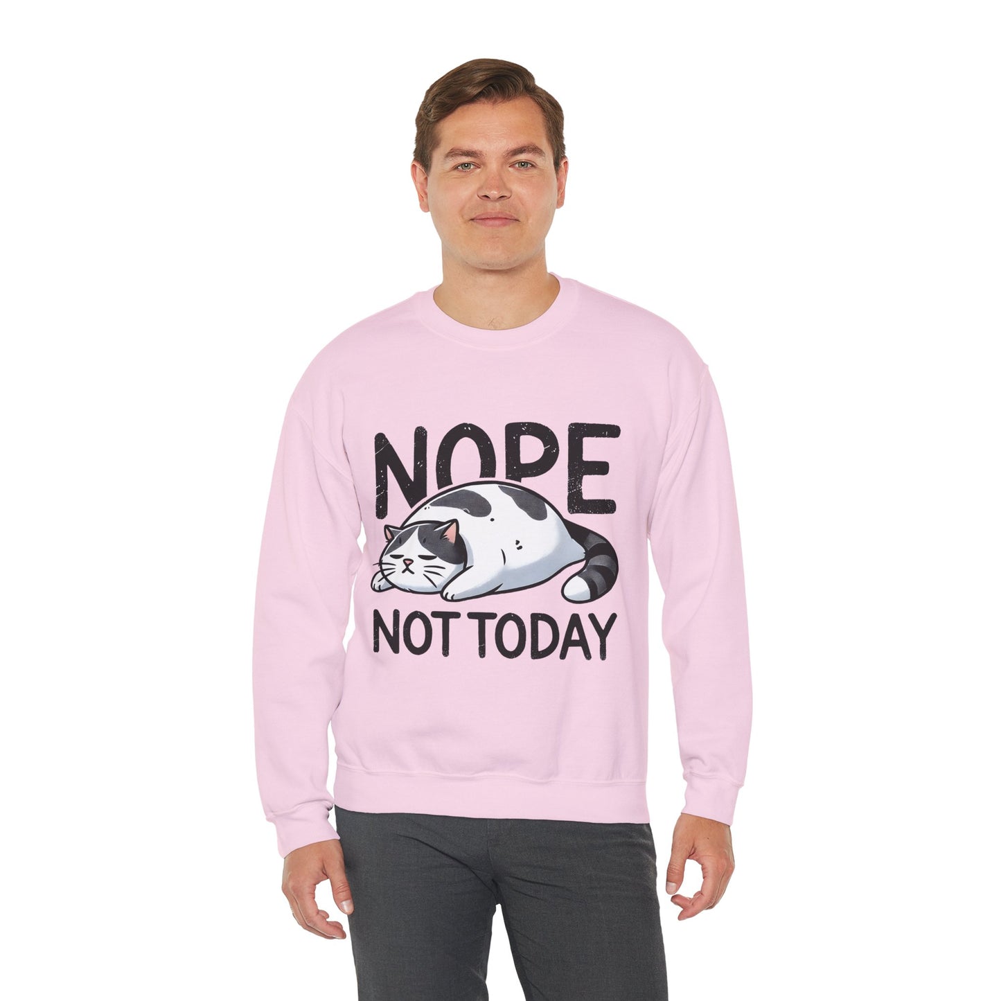 Cat 'Nope, Not Today' Crewneck Sweatshirt