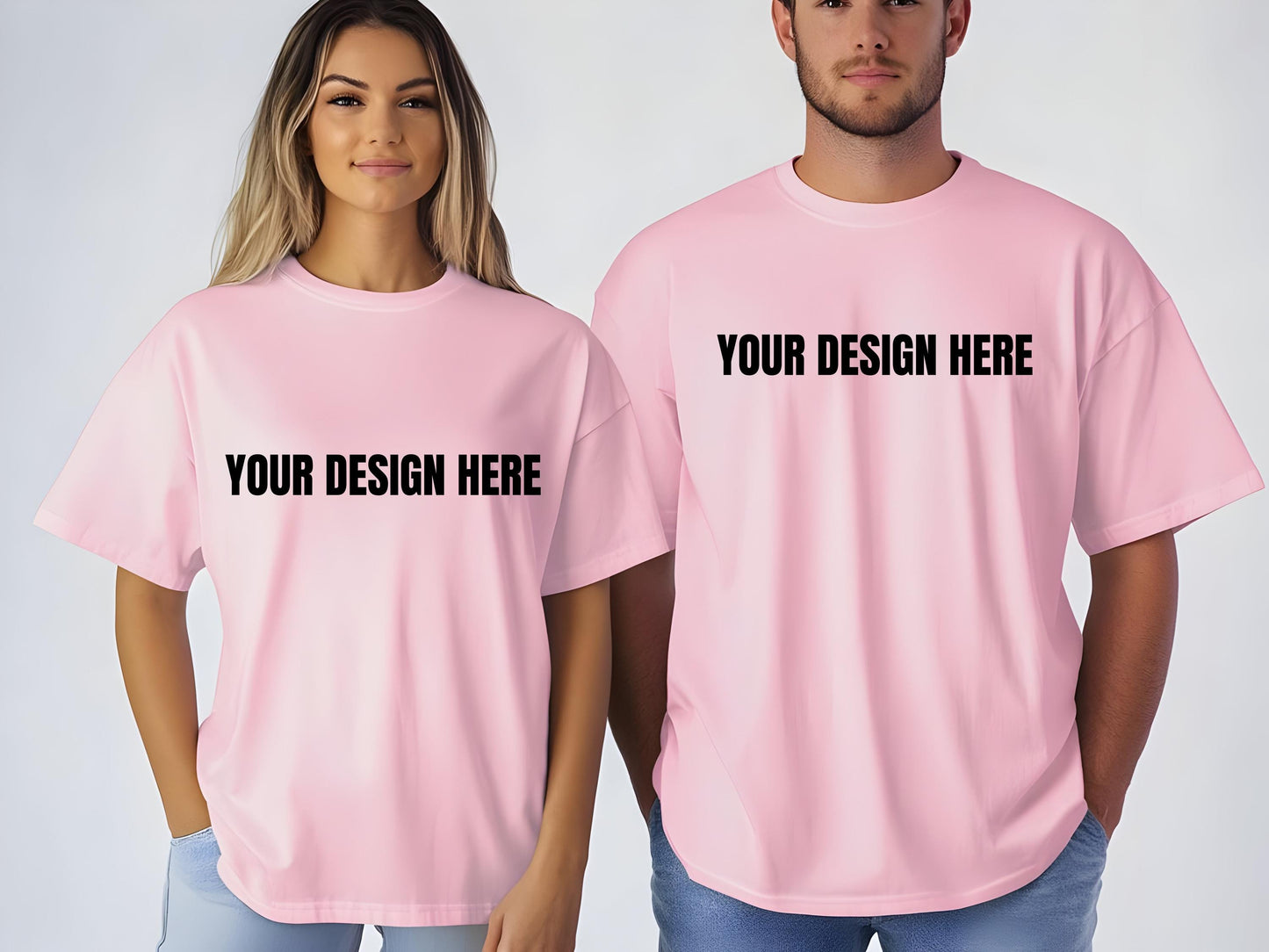 Comfort Colors C1717 Couple T-Shirt Mockup Bundle (Digital Download)