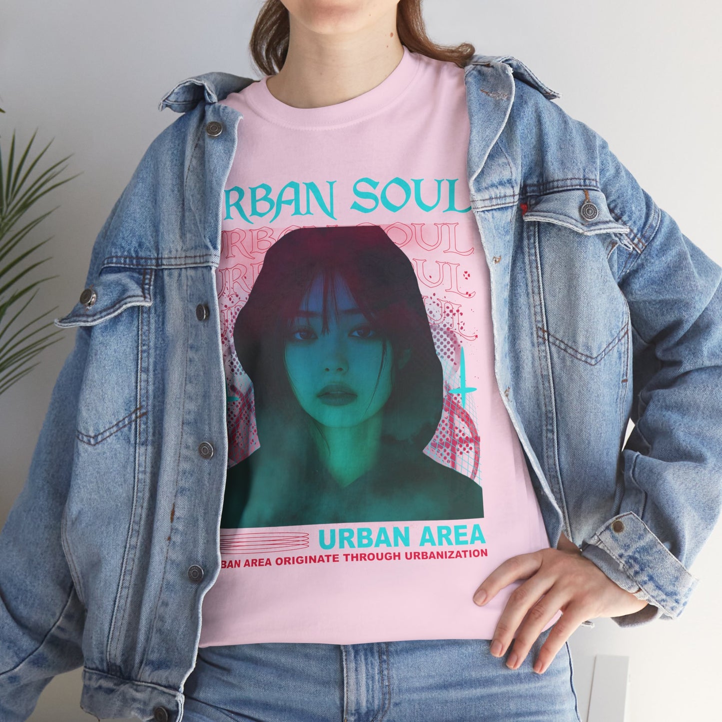 Urban Soul Graphic Tee — Vintage Vaporwave Portrait T-Shirt