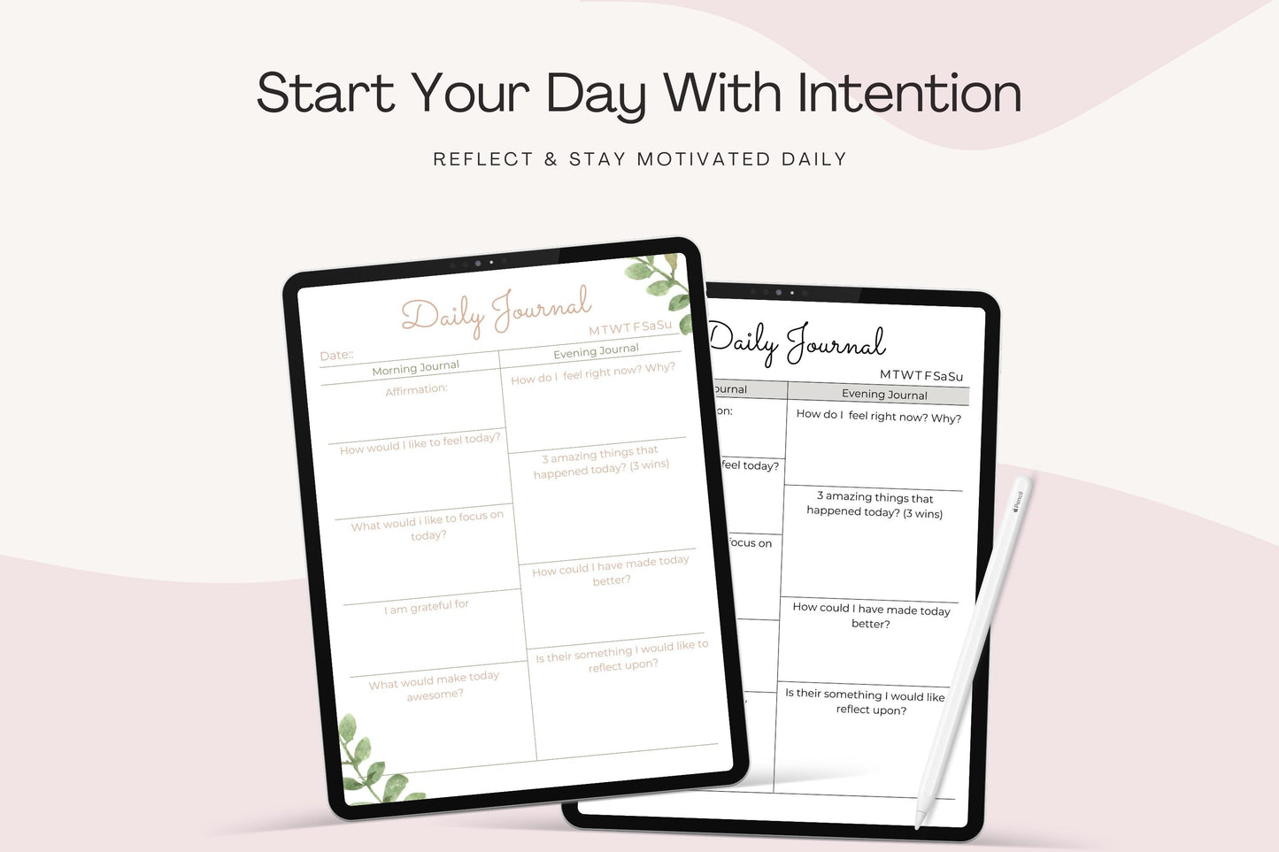 Diario quotidiano di consapevolezza stampabile: cura di sé e produttività (PDF)