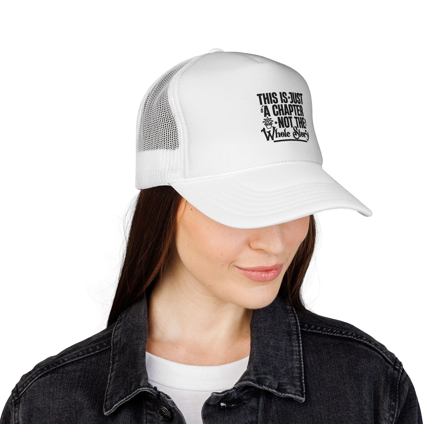 Trucker Cap — "This Is Just a Chapter, Not the Whole Story" Inspirational Mesh Hat