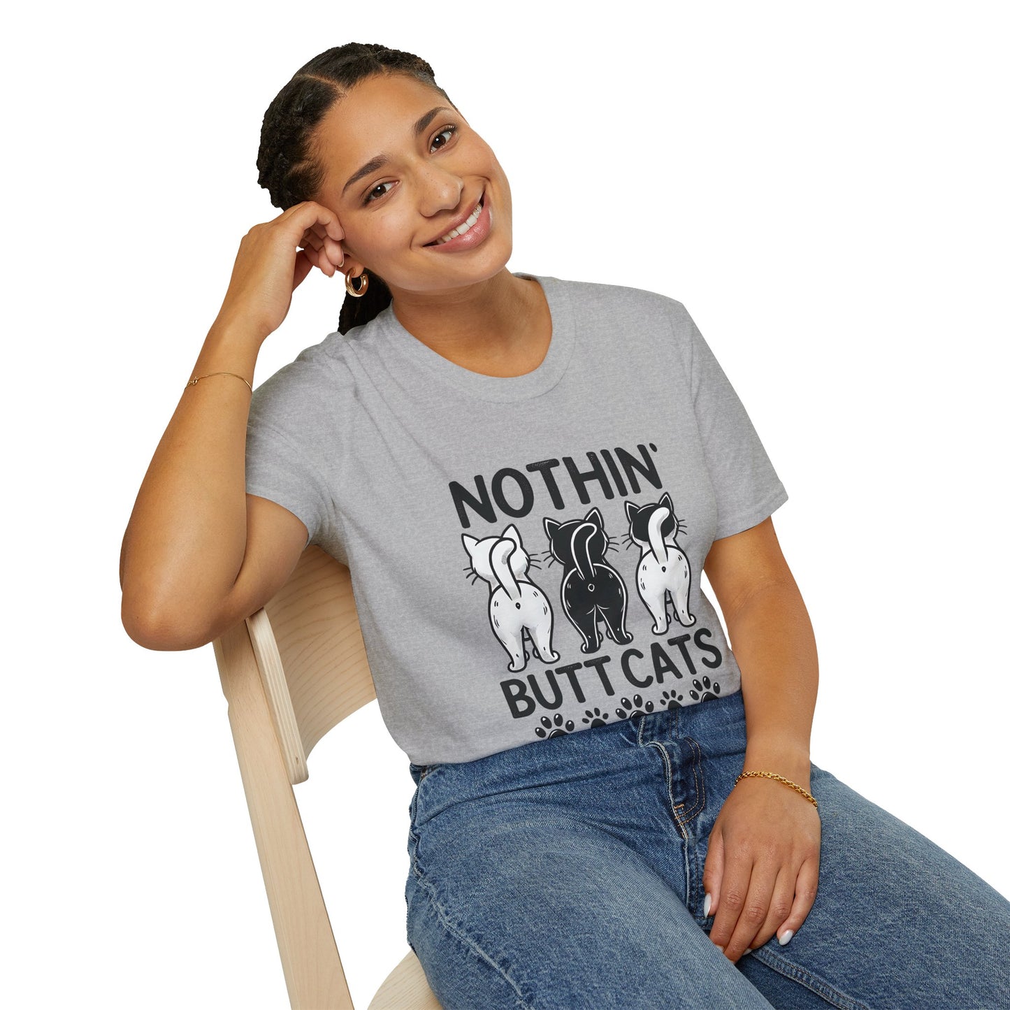 T-Shirt — Nothin' Butt Cats Cute Cat Butt Graphic Tee