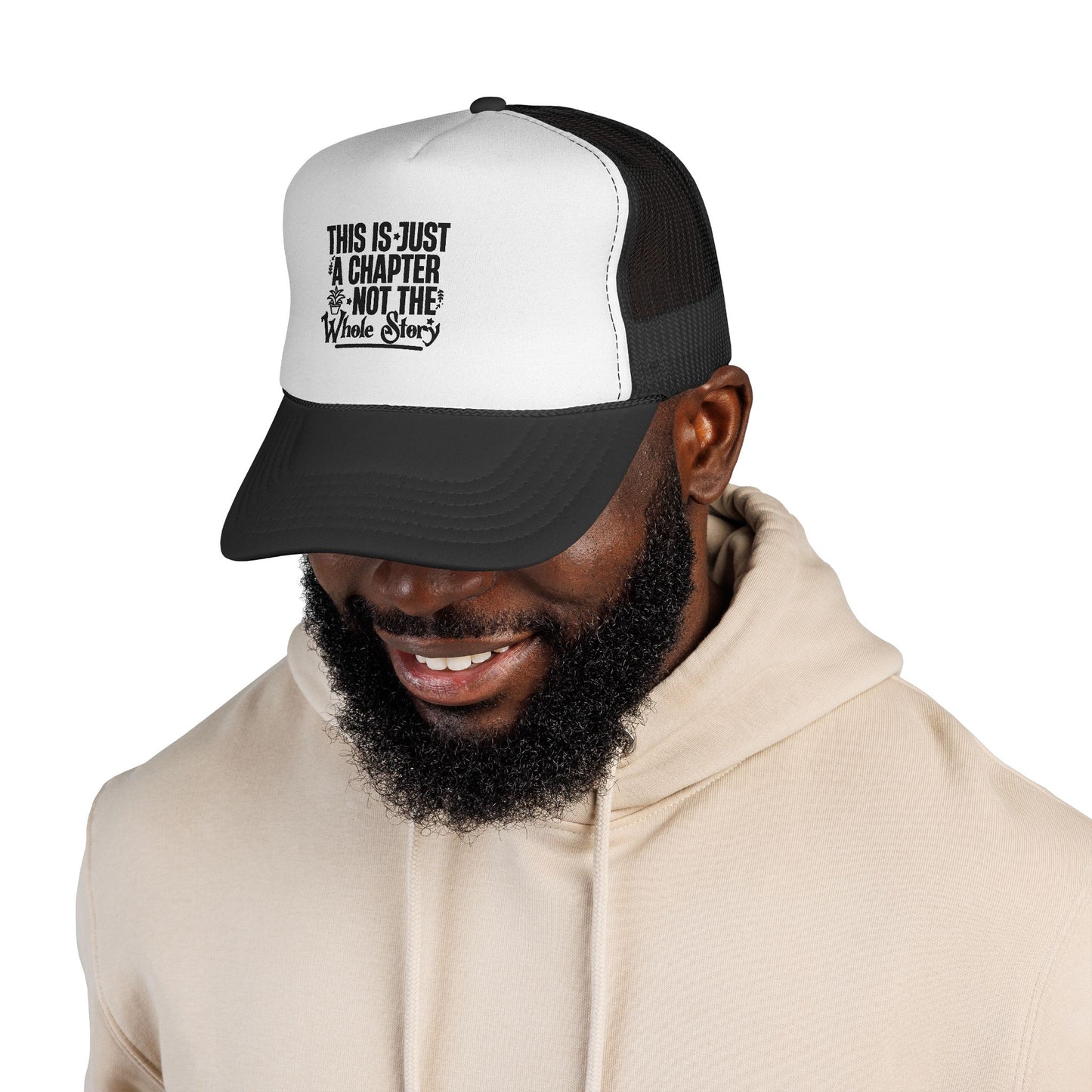 Trucker Cap — "This Is Just a Chapter, Not the Whole Story" Inspirational Mesh Hat