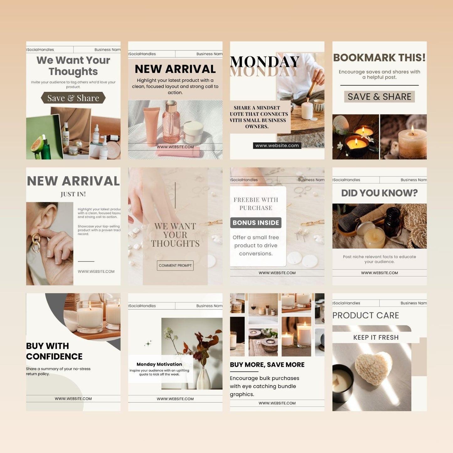 Social Media Business Templates Modern Canva for small business Instagram post, Social Media Managers Business Coaches Modern Templates