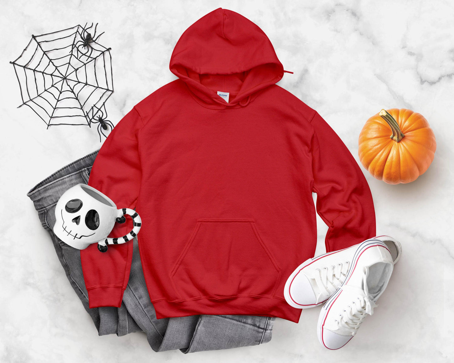 Halloween Hoodie Mockup Bundle, Cozy Fall Designs, Gildan 18500 Mockup, Digital Download, Autumn Apparel