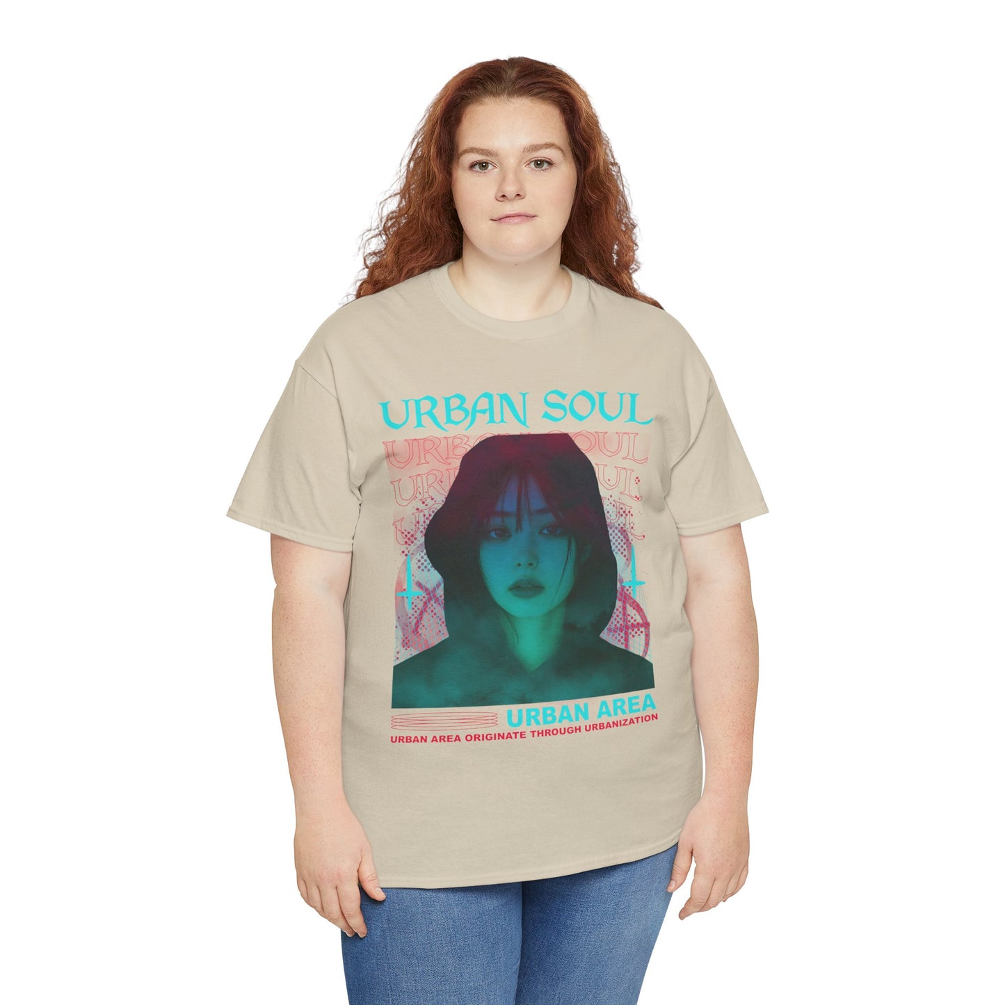 Urban Soul Graphic Tee — Vintage Vaporwave Portrait T-Shirt