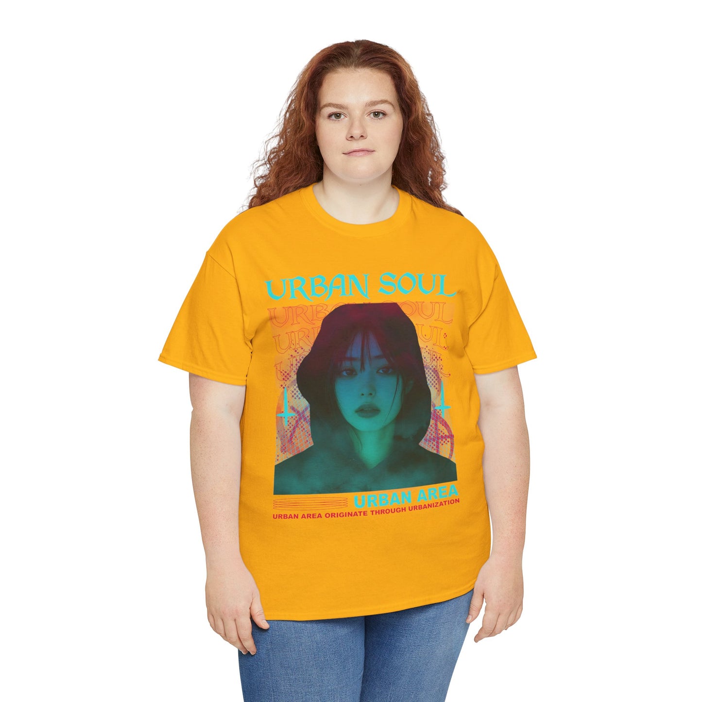Urban Soul Graphic Tee — Vintage Vaporwave Portrait T-Shirt