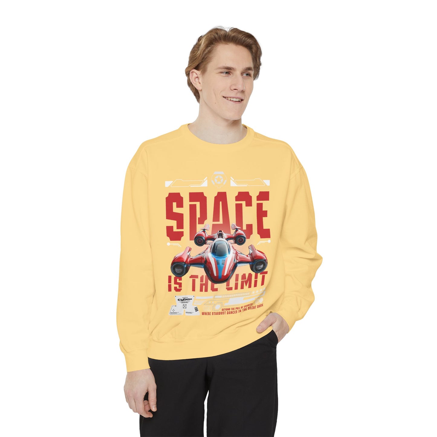 Space Is The Limit Sweatshirt - Retro Spacecraft Graphic Crewneck
