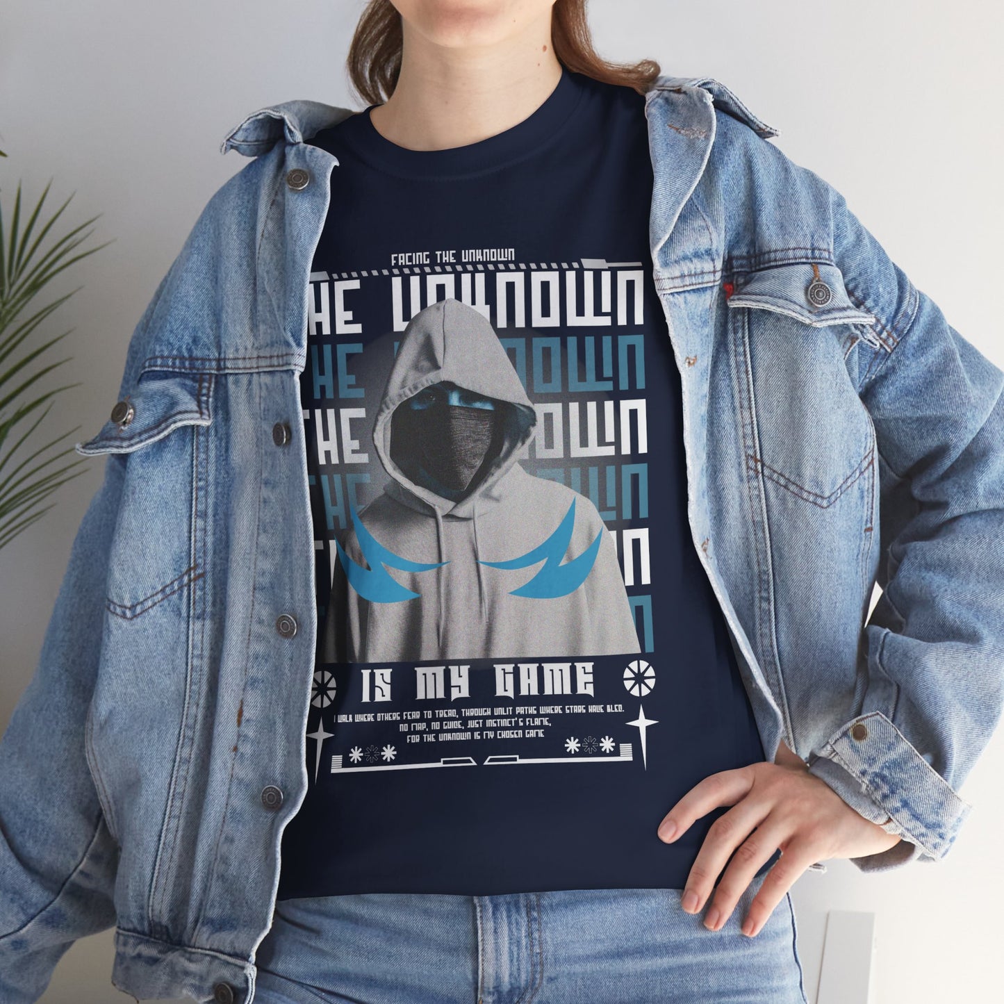 The Unknown Is My Home Hoodie Tee — Dark Aesthetic Hooded Figure Graphic T‑Shirt