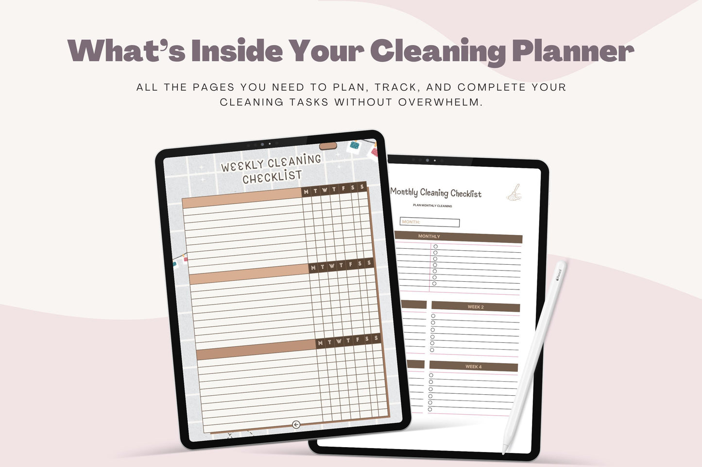 Printable Cleaning Checklist: Daily & Weekly Schedule (Digital Download)