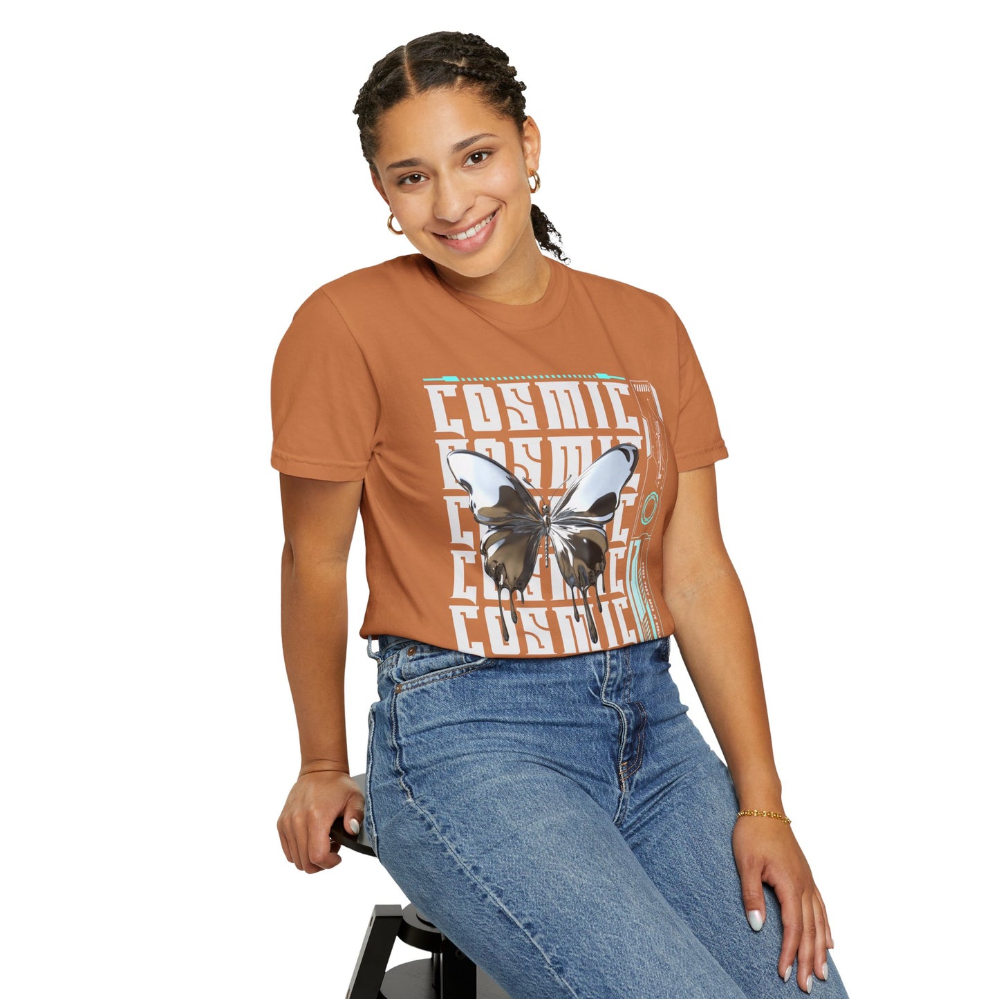 Butterfly Energy Graphic T-Shirt — Cosmic Drip Streetwear Tee