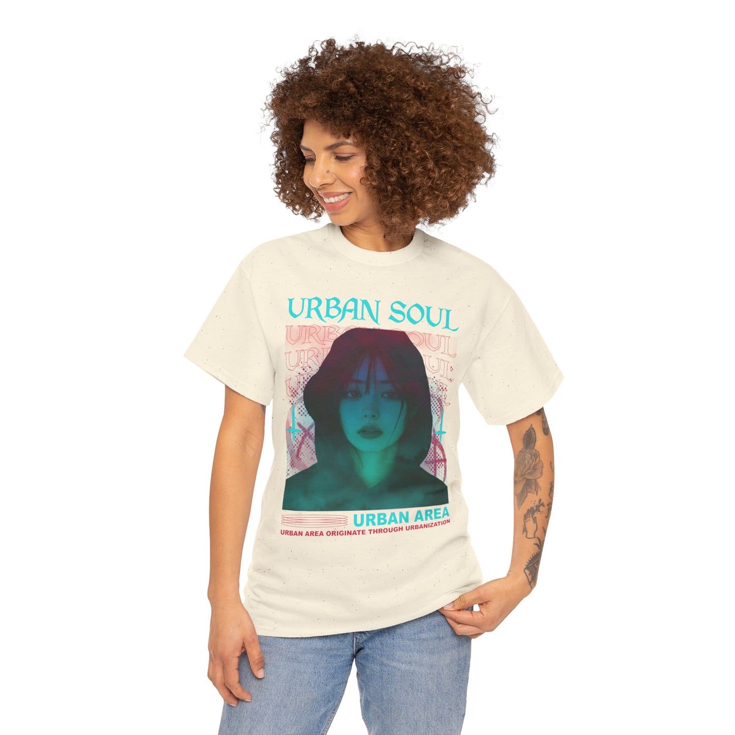 Urban Soul Graphic Tee — Vintage Vaporwave Portrait T-Shirt