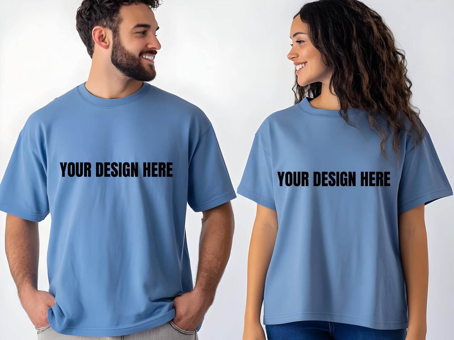 Comfort Colors C1717 Couple T-Shirt Mockup Bundle (Digital Download)