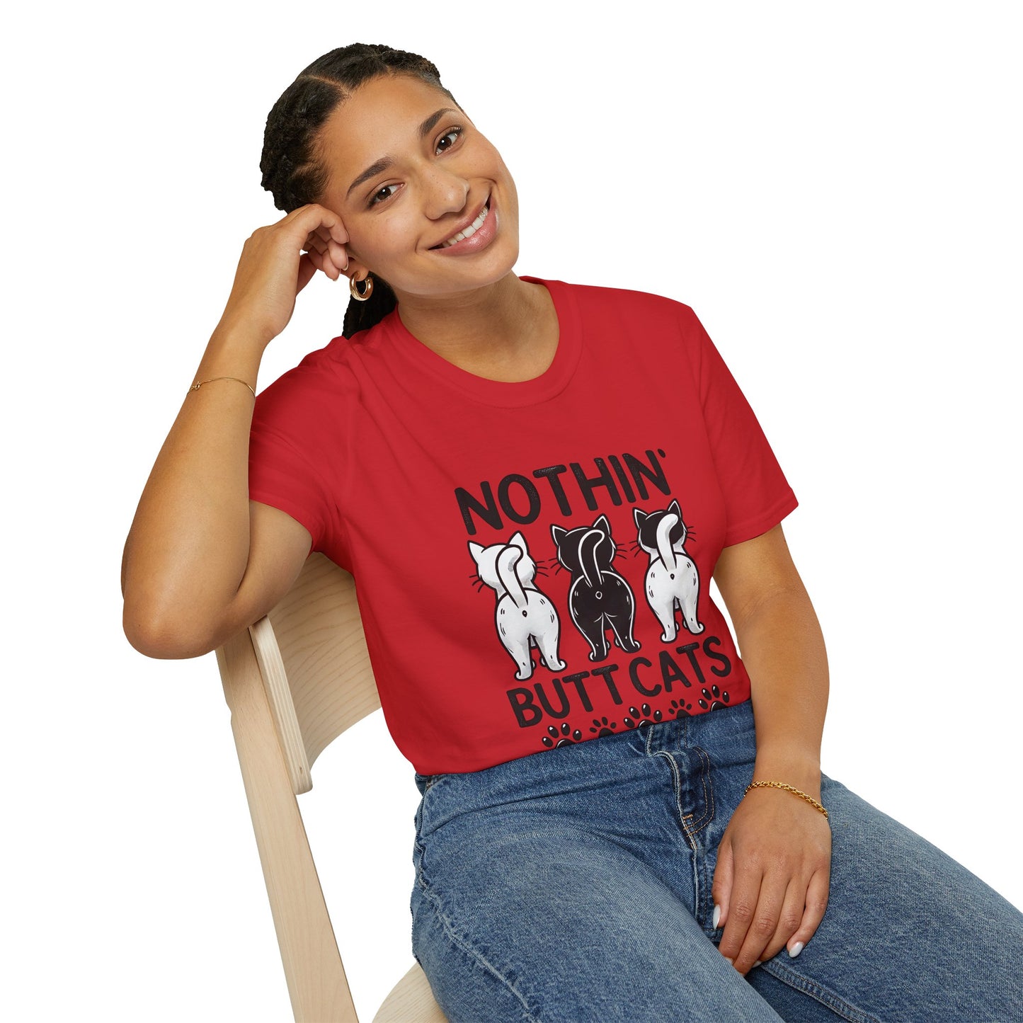 T-Shirt — Nothin' Butt Cats Cute Cat Butt Graphic Tee