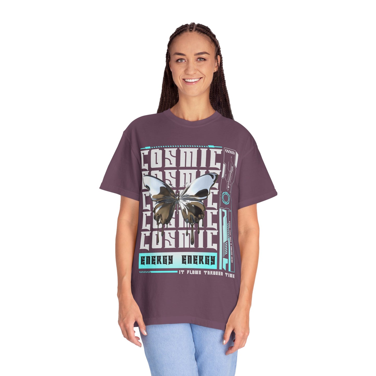 Butterfly Energy Graphic T-Shirt — Cosmic Drip Streetwear Tee