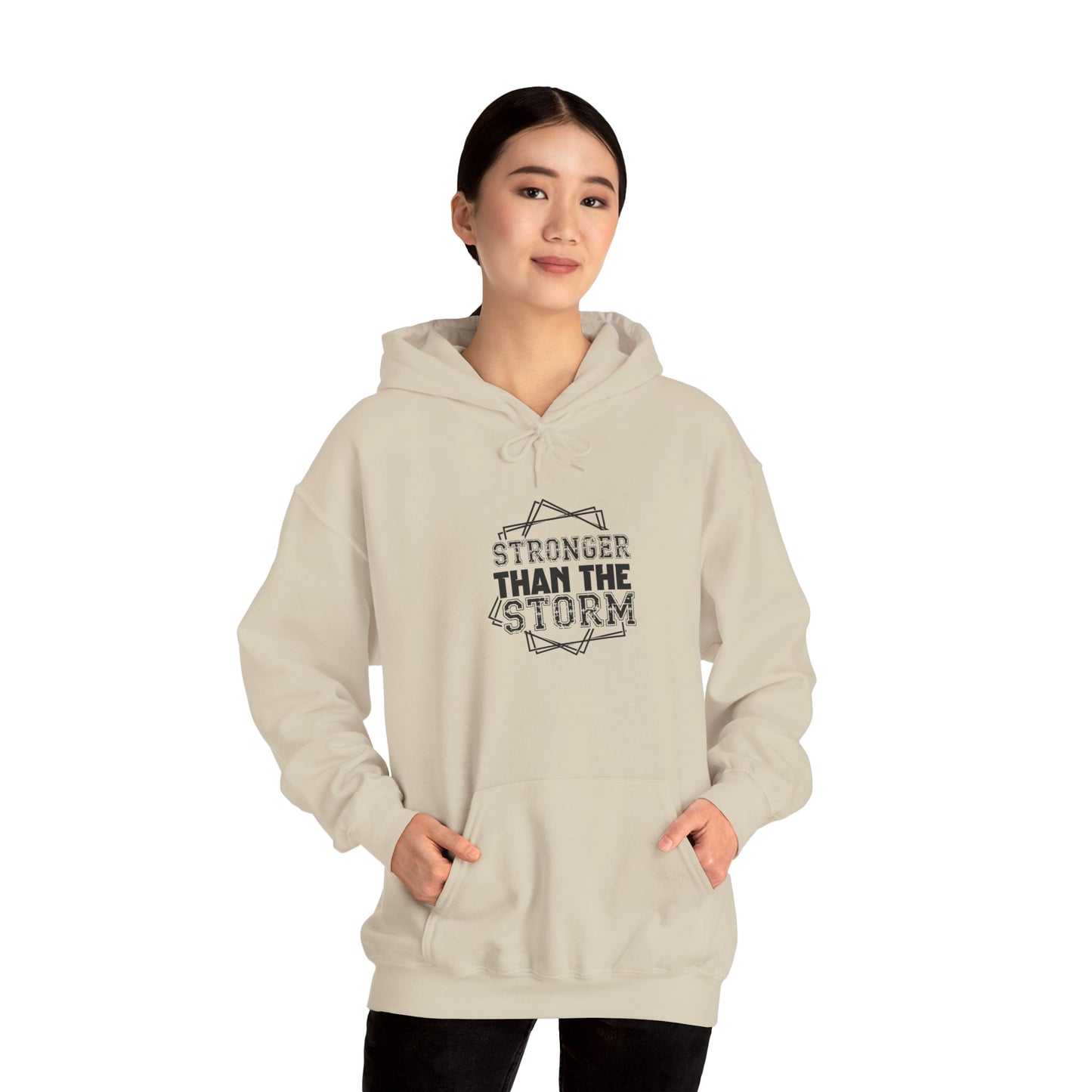 Stronger Than The Storm Hoodie – Inspirational Motivational Pullover